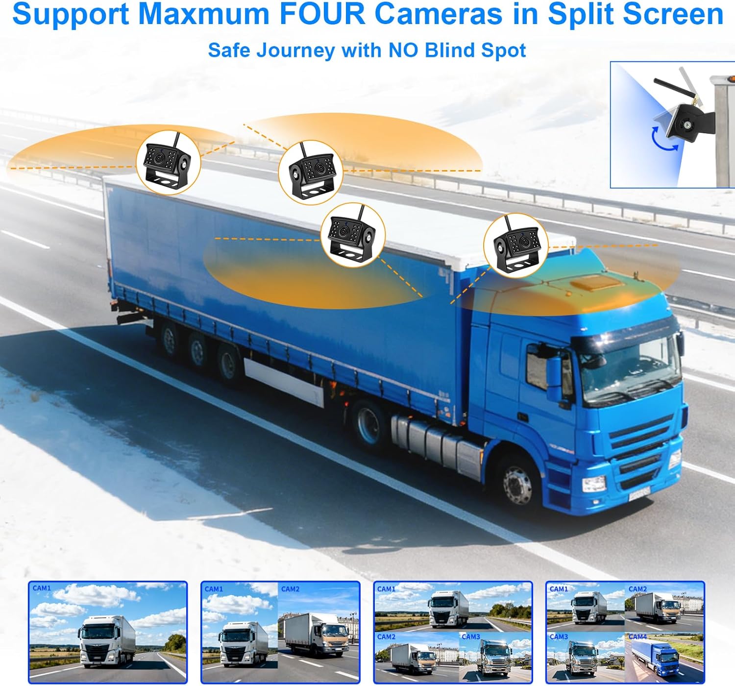 Thumbnail 5 de URVOLAX Telecamera Retromarcia Wireless 7