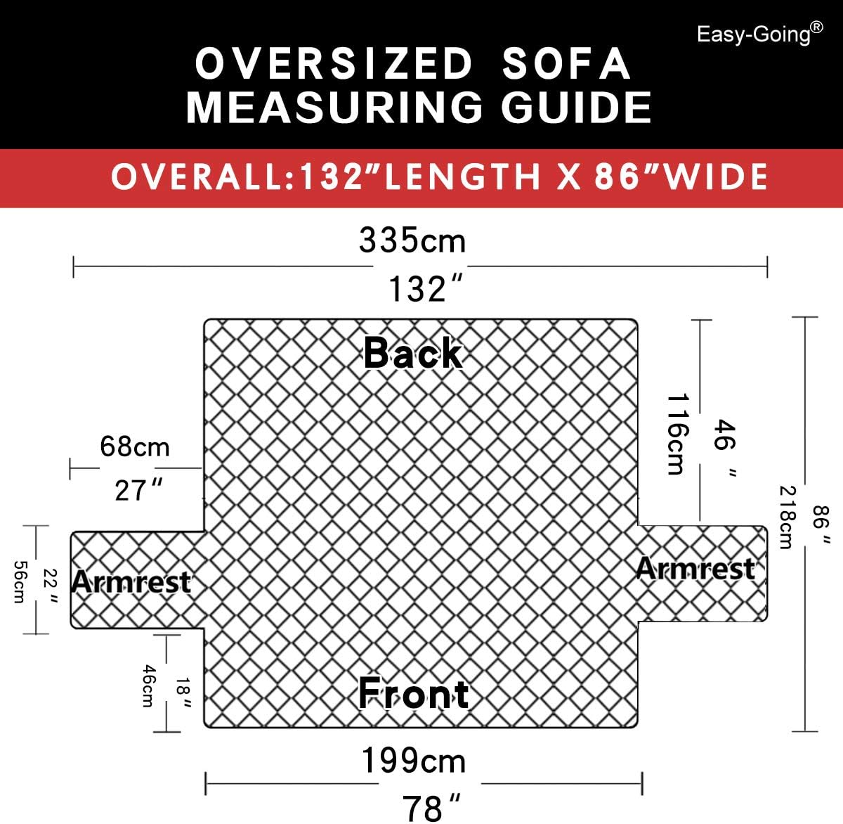 Thumbnail 5 de Easy-Going Reversible Oversized Couch Cover 3-seat ๐