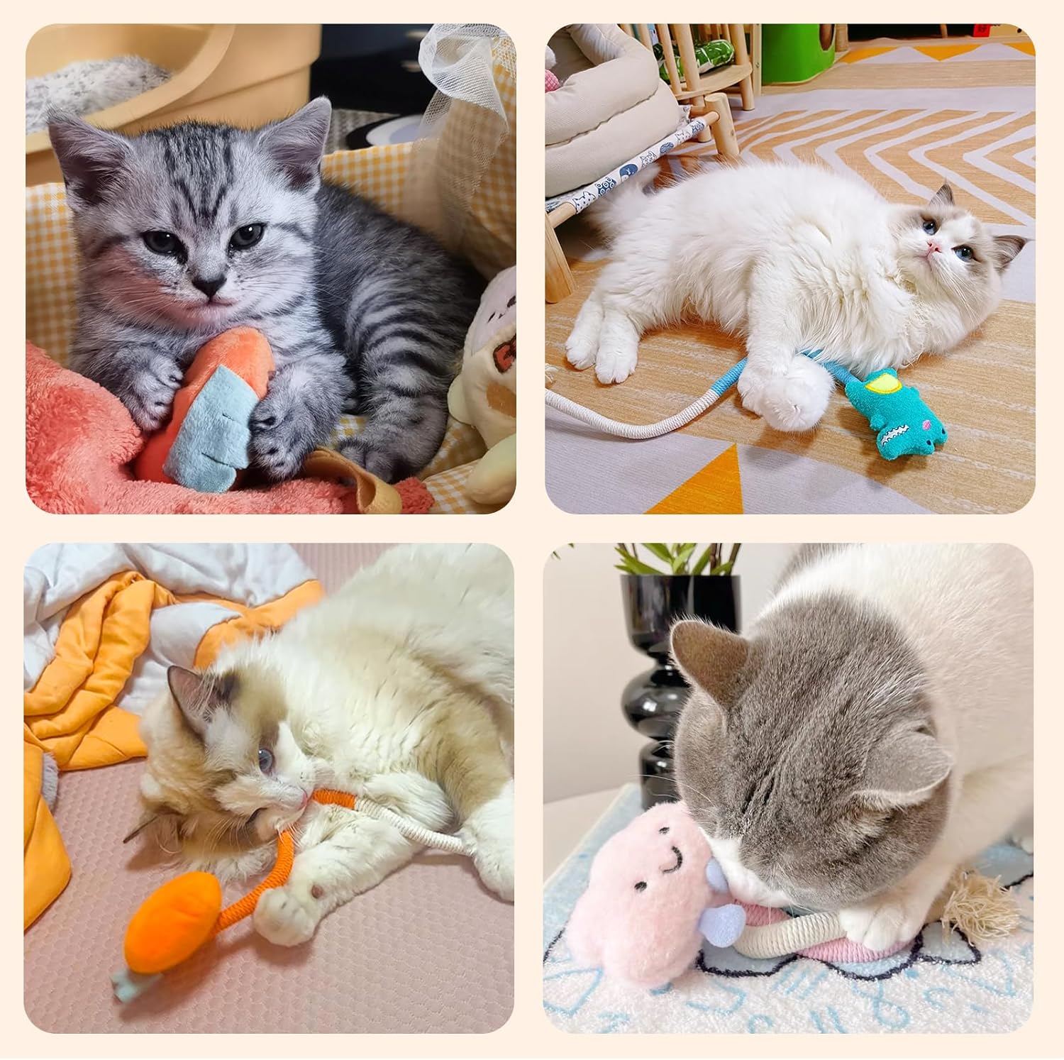 Detalle 2 de winbarry Cat Toys catnip chew toy for kittens 🐱