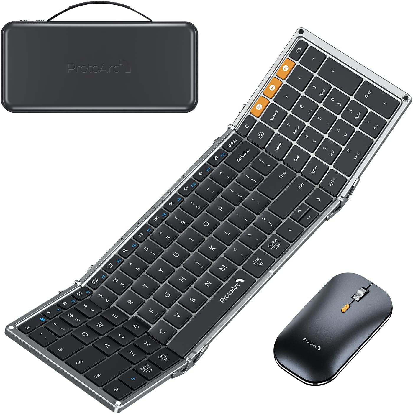Detalle de ProtoArc XKM01 Full-Size Foldable Keyboard and Mouse Combo, 105-Key
