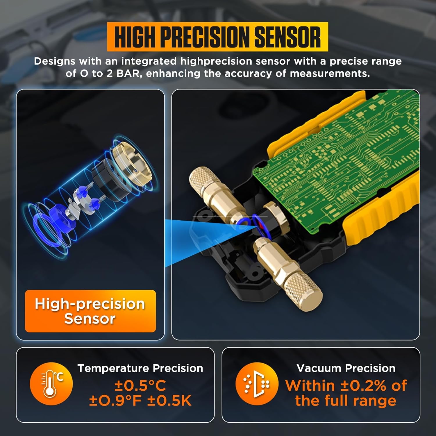 Detalle 2 de Manomètre à vide numérique intelligent LM100 (CVC) 0–2000 mbar, précision ±0,2%