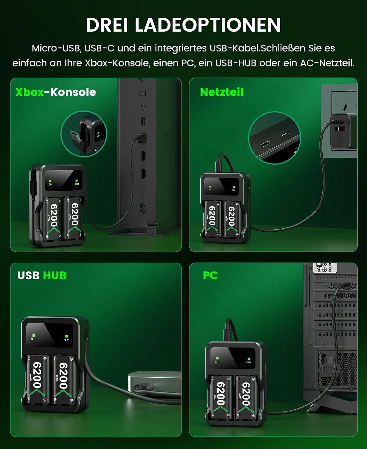 Thumbnail 6 de Akku 6200mWh für Xbox Controller