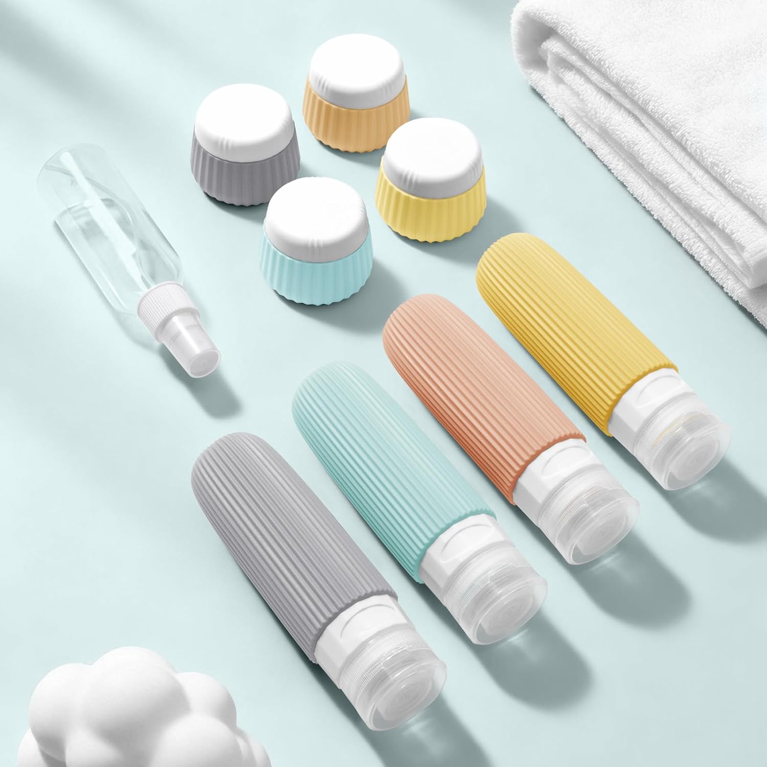 Thumbnail 4 de Maoweni Travel Bottles for Toiletries – 9 Pack Silicone Set (Summer Candy)