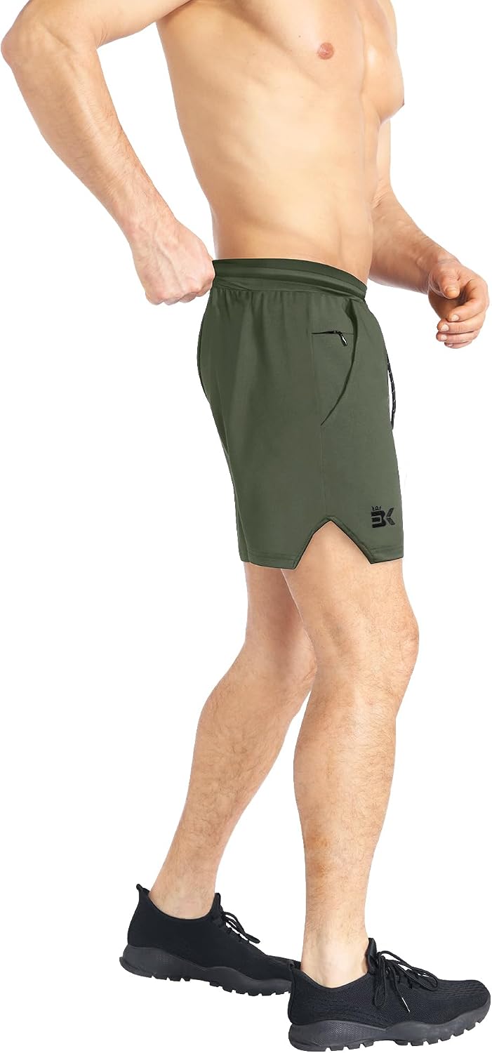 Thumbnail 6 de BROKIG men’s lightweight gym shorts with quick-dry fabric and zip pocket