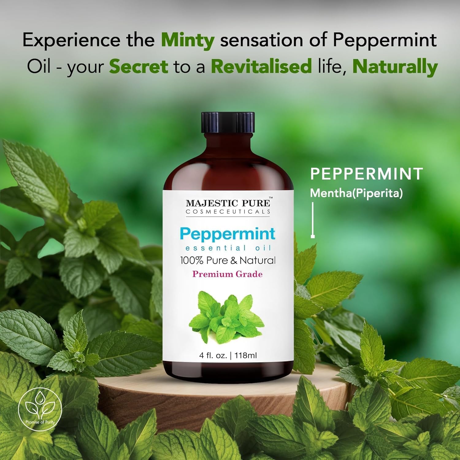 Detalle de Majestic Pure Peppermint Oil 4 oz