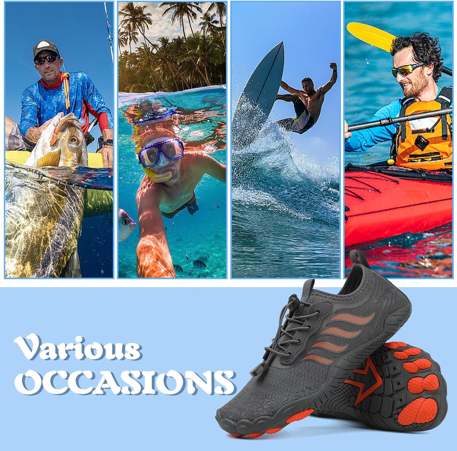 Thumbnail 5 de Hanani Badeschuhe Wasserschuhe – Barfußschuhe für Herren & Damen, Aquaschuhe für Strand, Schwimmen, Surfen