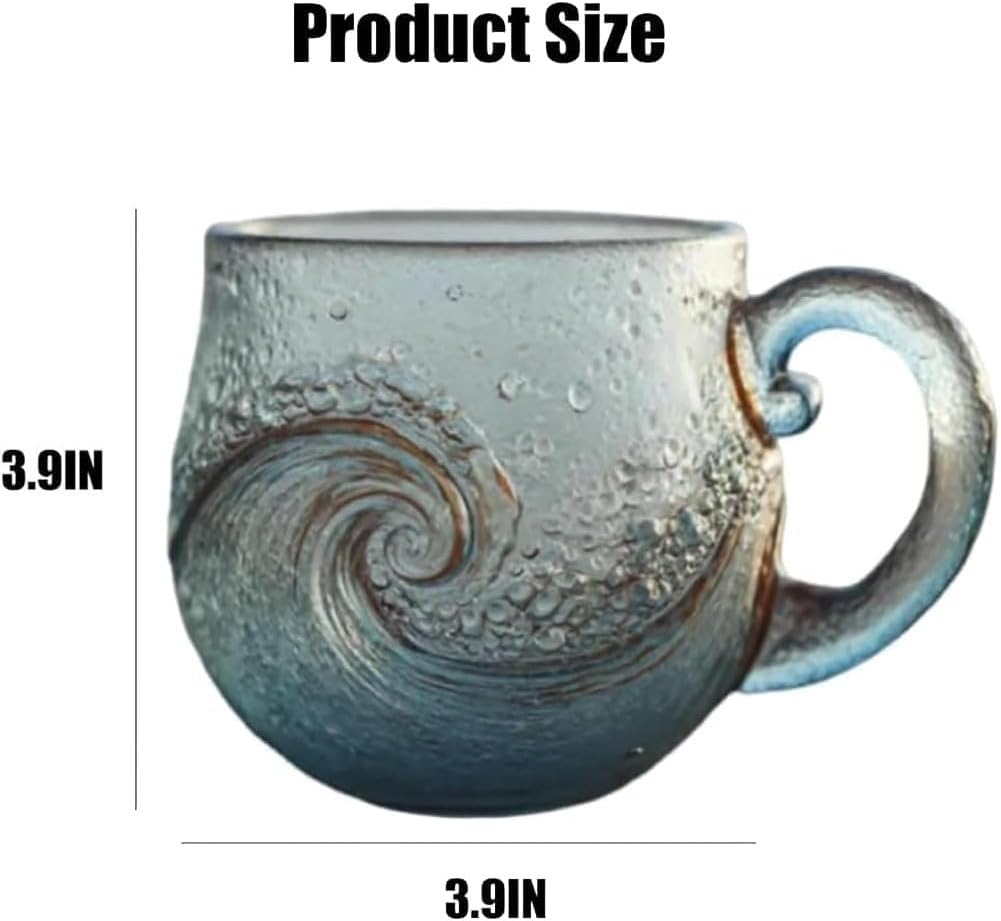 Thumbnail 6 de WEISIPU Sea Wave Glass Mug – Handblown Sea Glass Wave 12 Ounce Drinkware