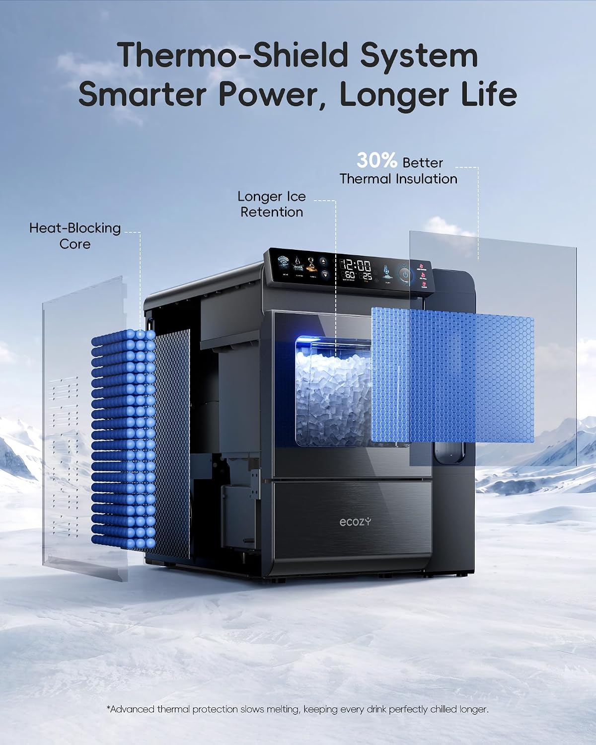 Thumbnail 5 de ecozy Mistalo Max IM-NS462B Countertop Nugget Ice Maker, 40 lb/day
