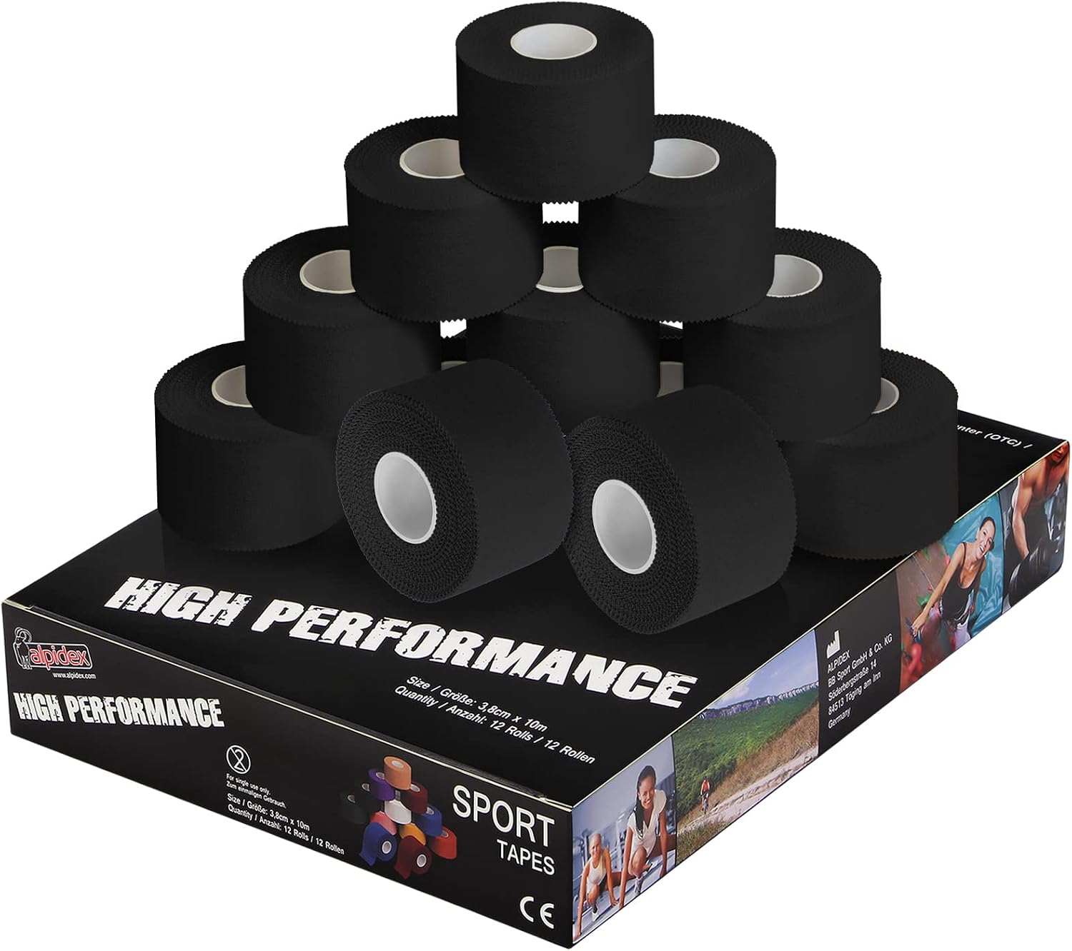 Detalle de ALPIDEX 12 x Sport Tape 3,8 cm x 10 m