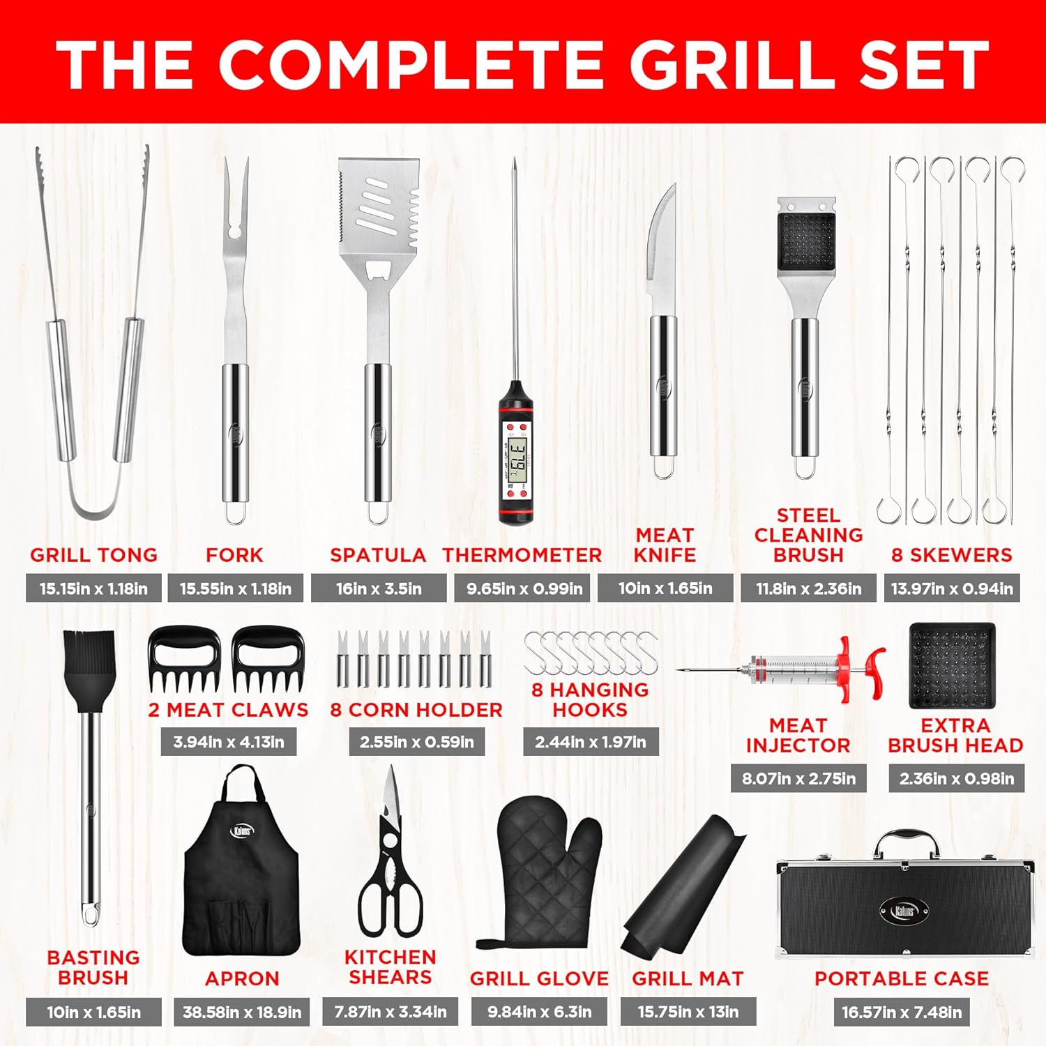 Detalle 2 de Kaluns 40-Piece BBQ Grill Set 🍖
