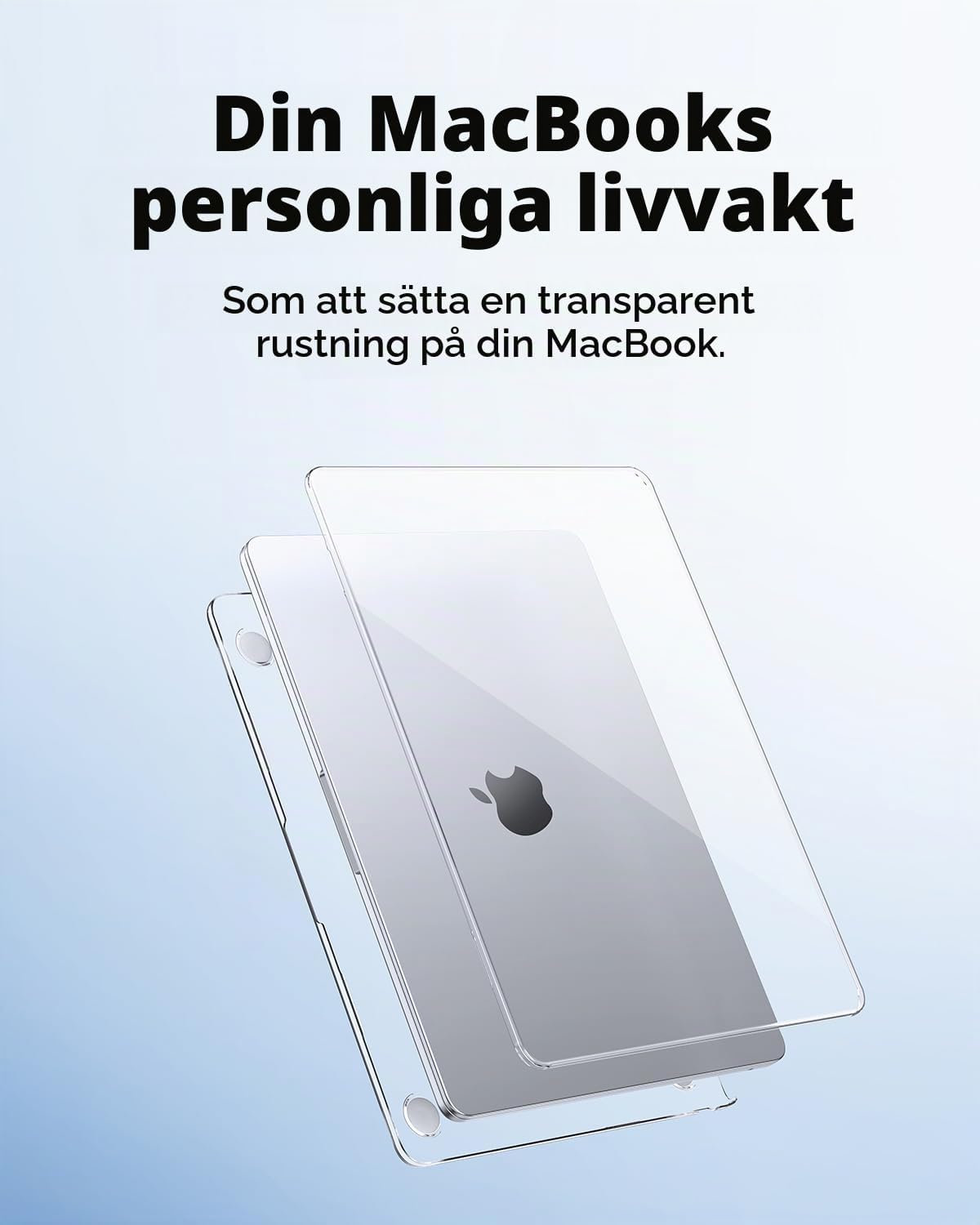 Detalle 2 de BlueSwan transparent hårdskal för MacBook Air 13,6 tum M2–M4