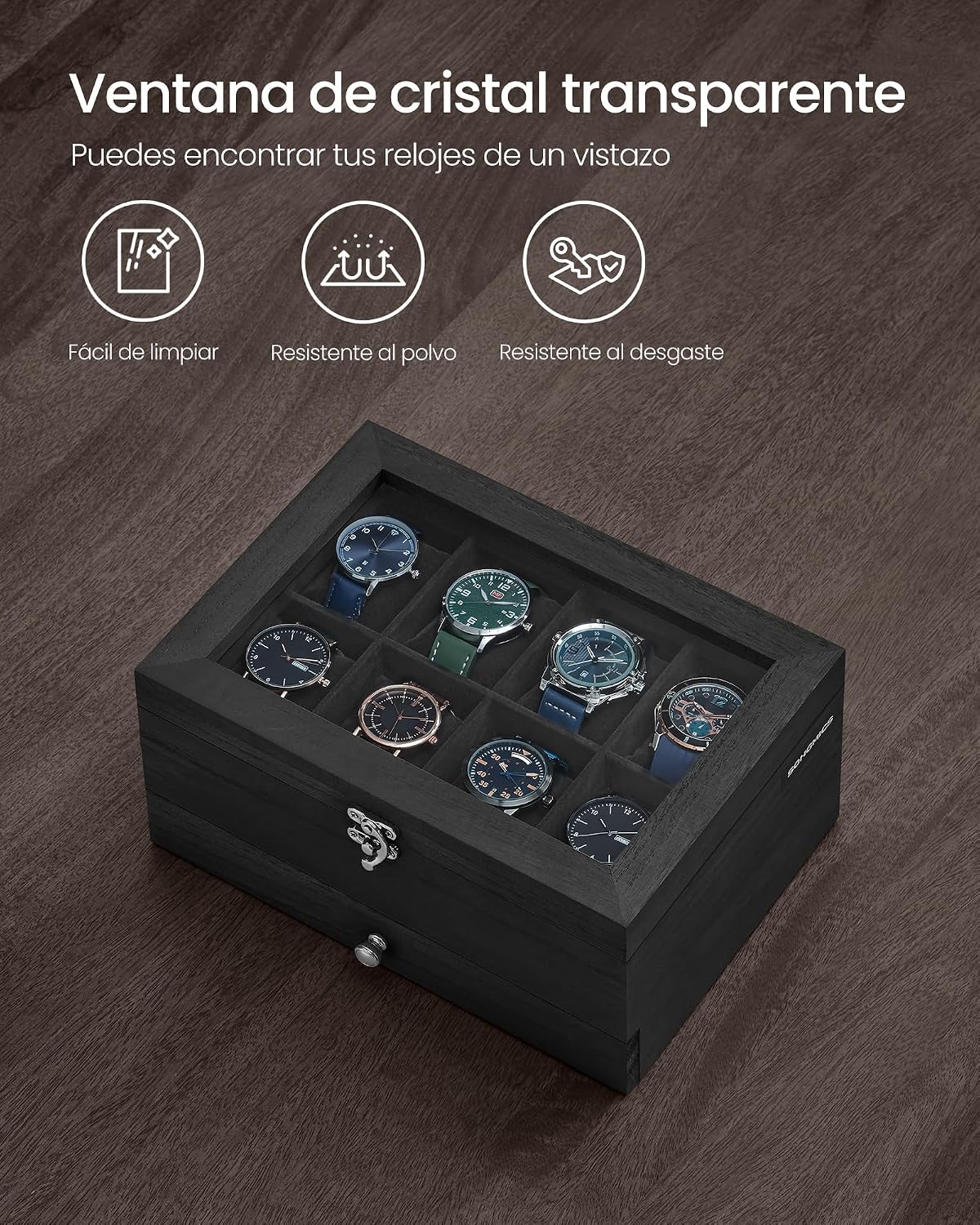Thumbnail 5 de SONGMICS JOW008B02 caja para 8 relojes