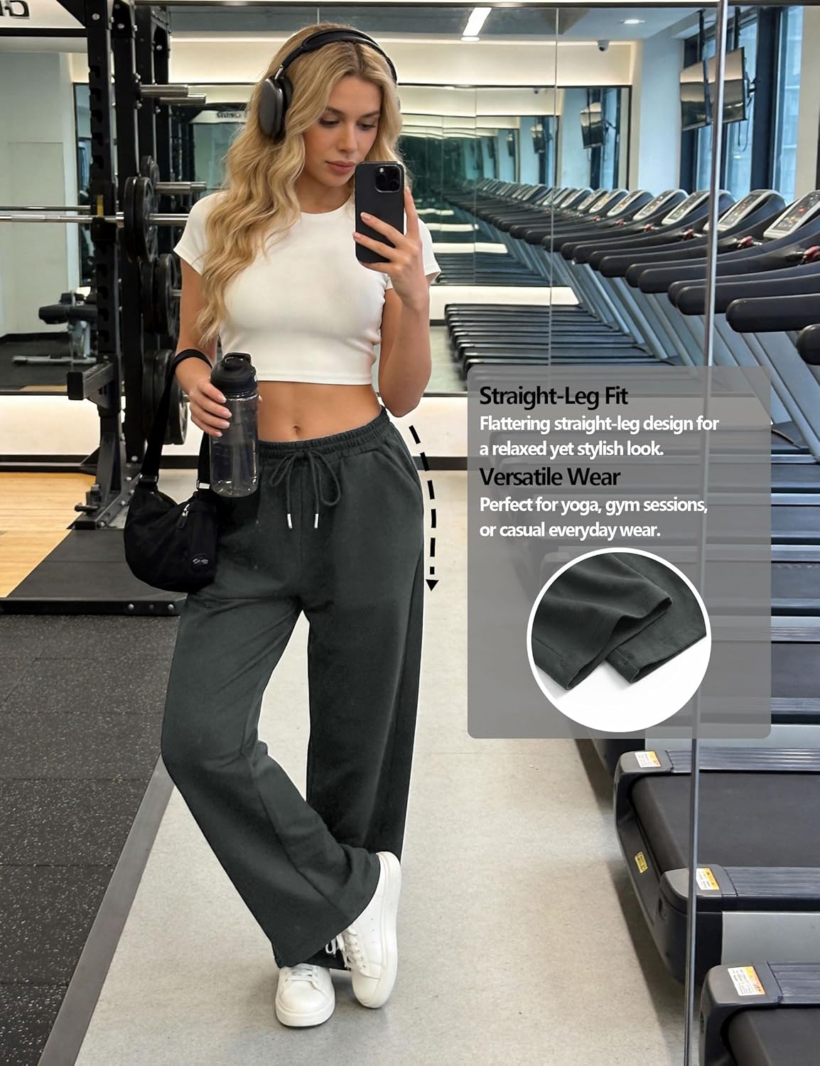 Thumbnail 4 de Litherday Jogging Femme en Coton — Coupe Large et Taille Élastique