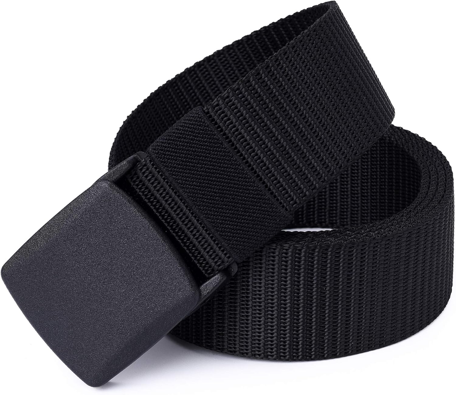 Detalle de Mile High Life Nylon-Webgürtel – Outdoor, verstellbar bis 1,32 m, 3,8 cm breit, Kunststoffschnalle