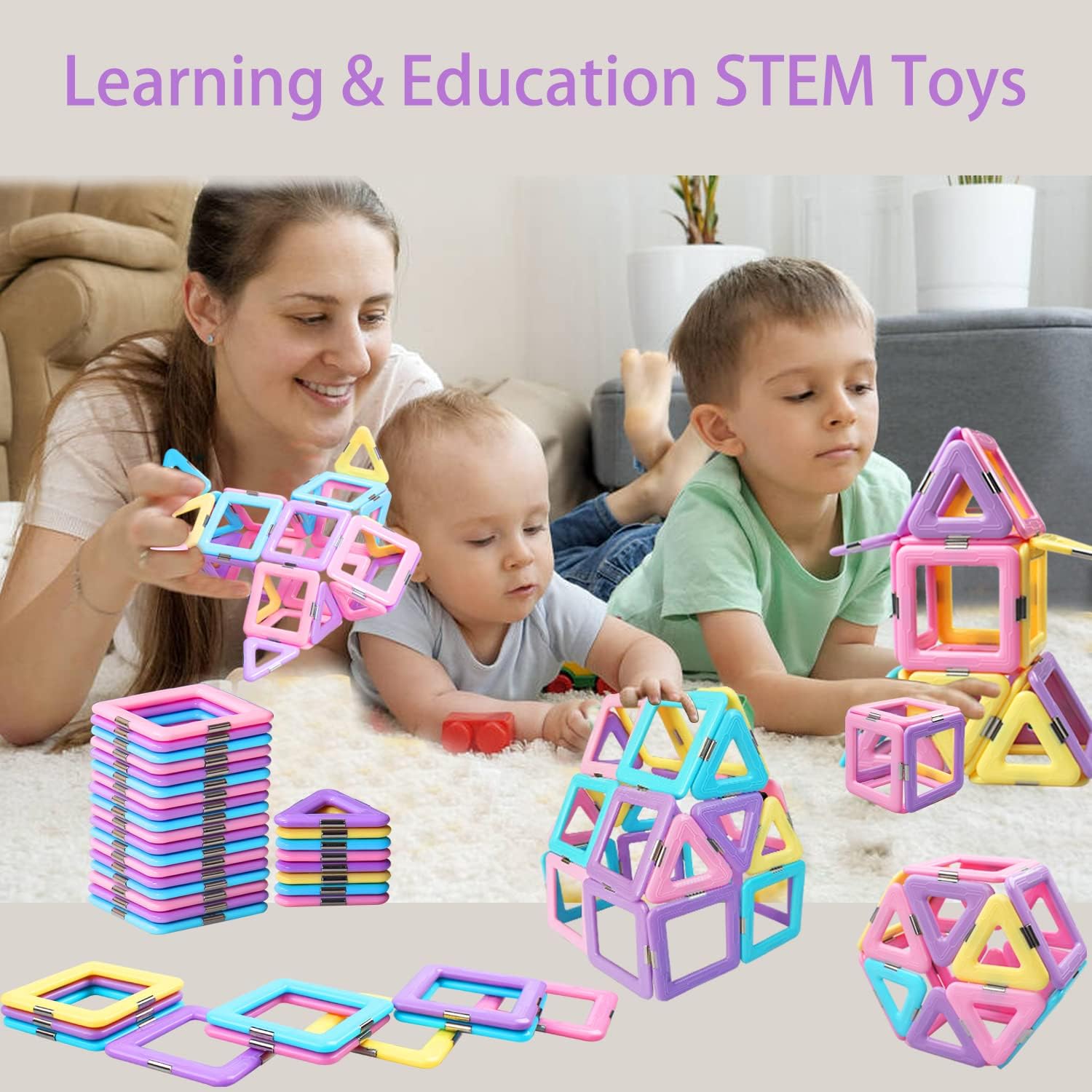 Thumbnail 1 de MOOKCUY magnetic building blocks 38 pcs