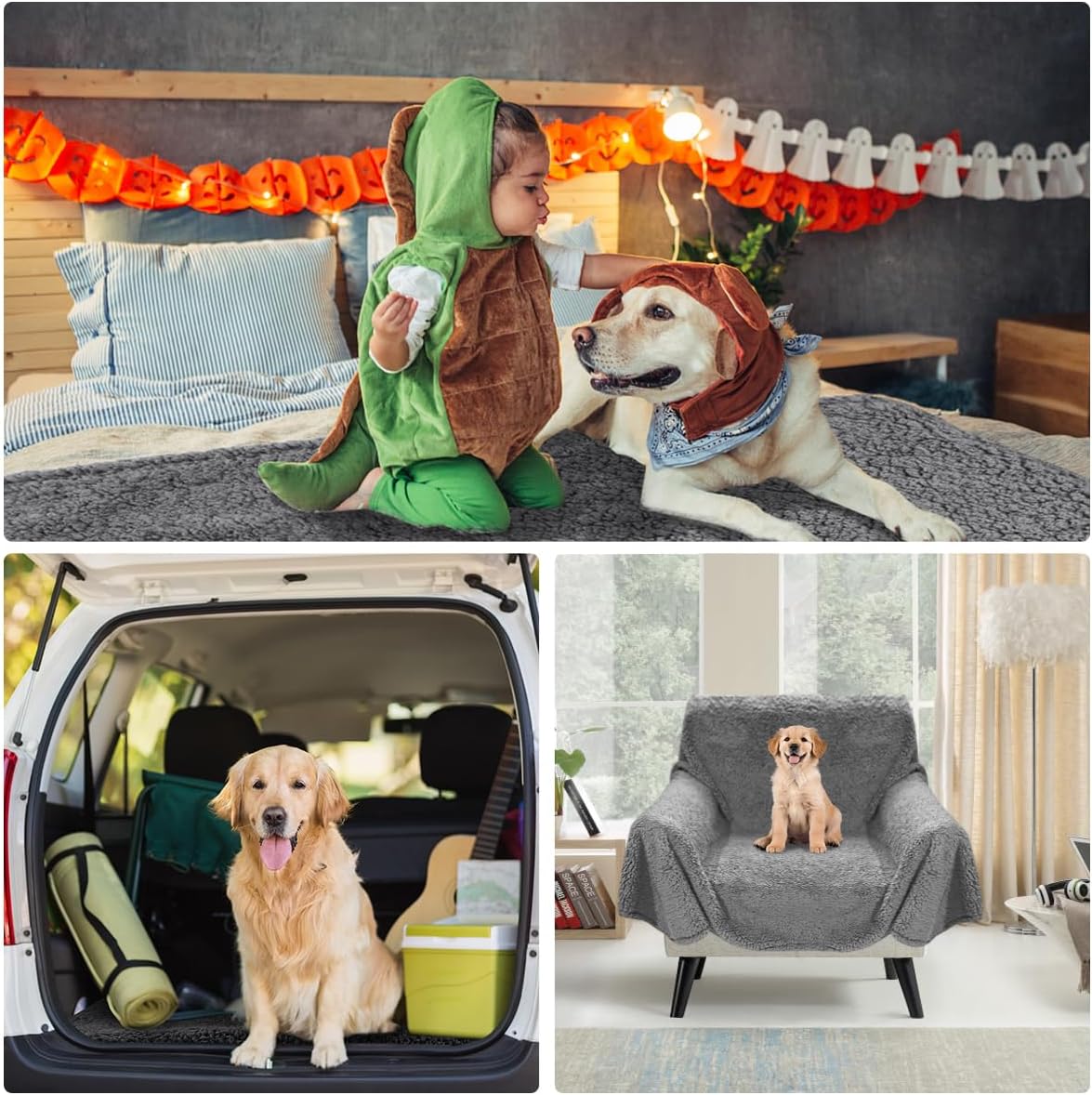Thumbnail 6 de Onarway Waterproof Dog Blanket for Sofa (100x120cm) – Grey
