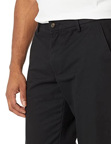 Detalle de Amazon Essentials Men's Straight Fit Wrinkle-Resistant Chino Trousers, Black (True Black) 31W/30L