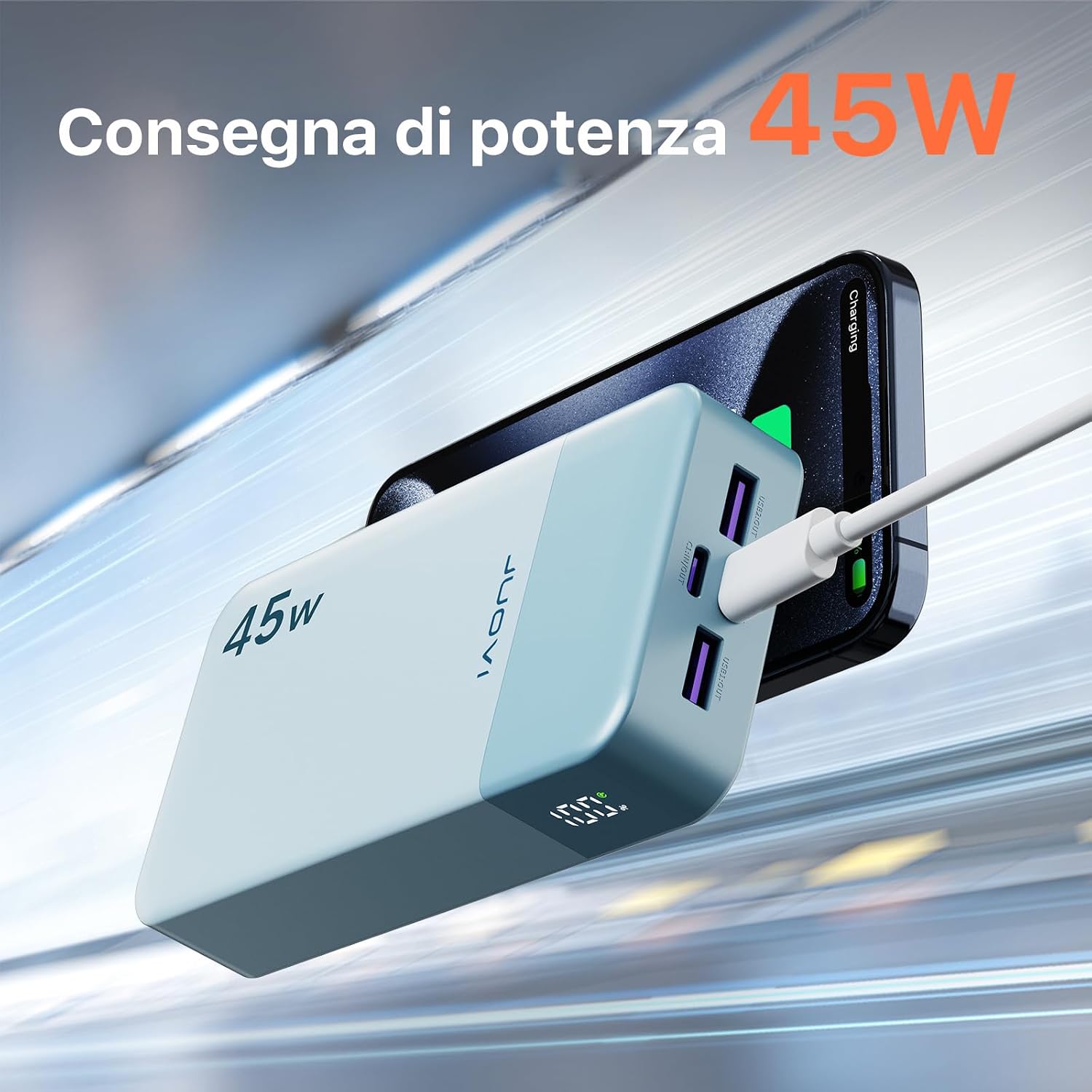 Detalle 2 de JUOVI J2621 20000mAh Power Bank portatile