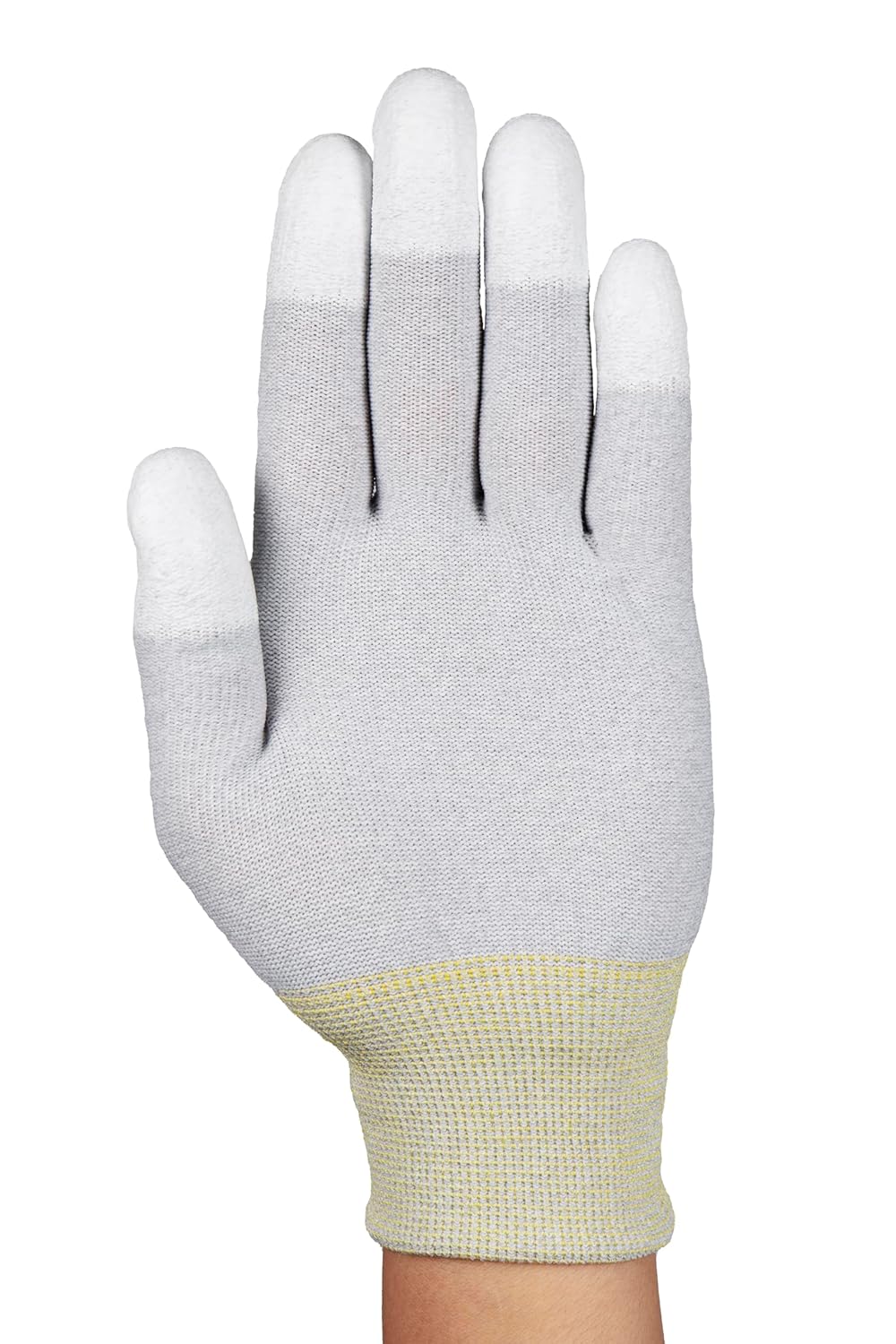 Detalle de Ansell HyFlex 48-135 Guanto Multiuso M – Bianco, palmo rivestito, anti-static, per fai-da-te e applicazioni meccaniche
