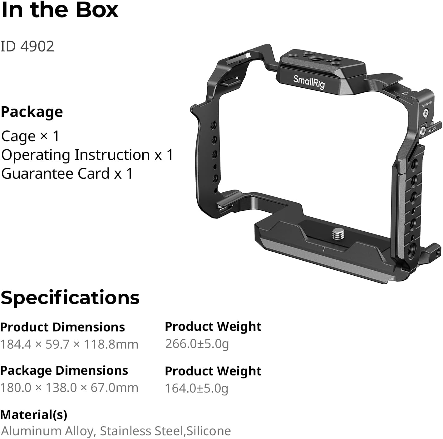 Thumbnail 6 de SMALLRIG S1R II Cage für Panasonic LUMIX S1 II/S1R II/S5 II/S5 IIX/G9 II mit integrierter Arca-Schnellwechselplatte