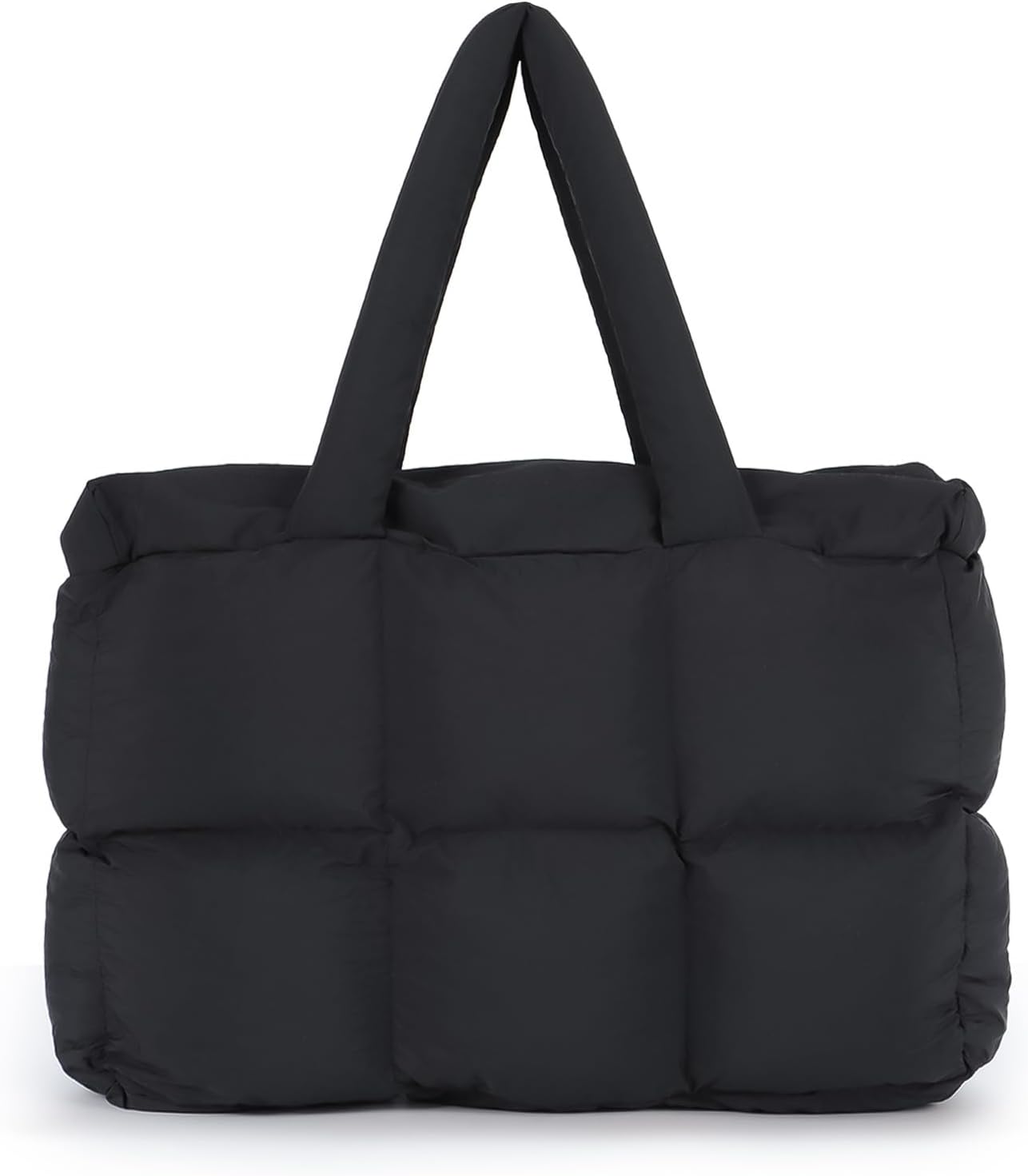 Detalle de Jywmsc Puffer Tote Bag for Women — Large Quilted, Lightweight Nylon Handbag