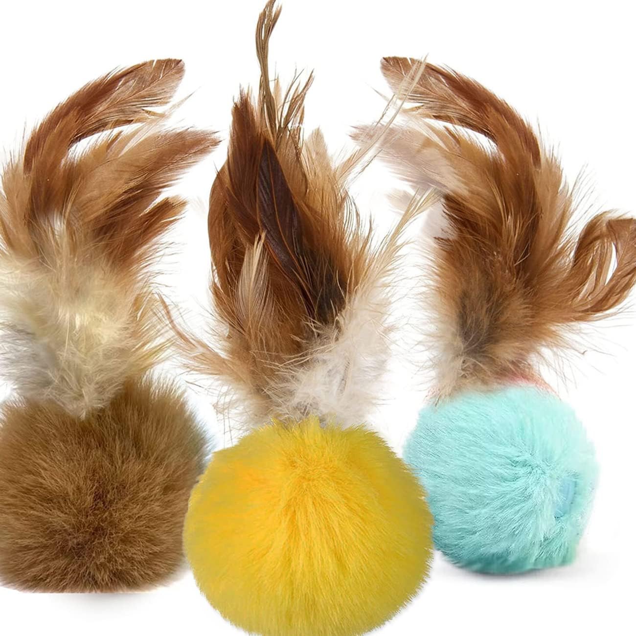 Thumbnail 4 de GingerUPer Cat Toy 6‑Pack: Feather Wand Set with Rainbow Wand for Indoor Cats