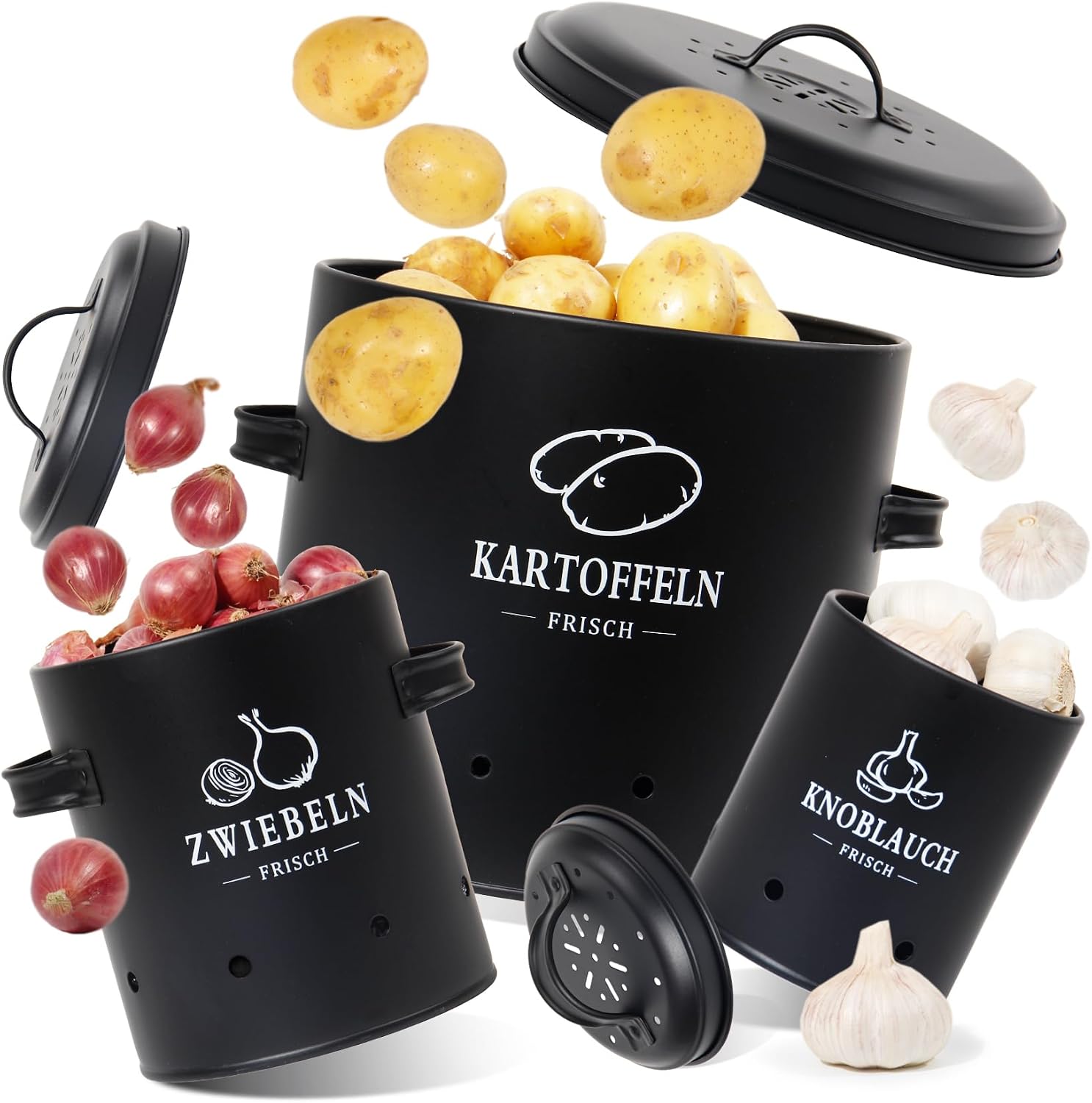 Thumbnail 6 de GREELUE Premium Kartoffel Aufbewahrungsbox 3er Set