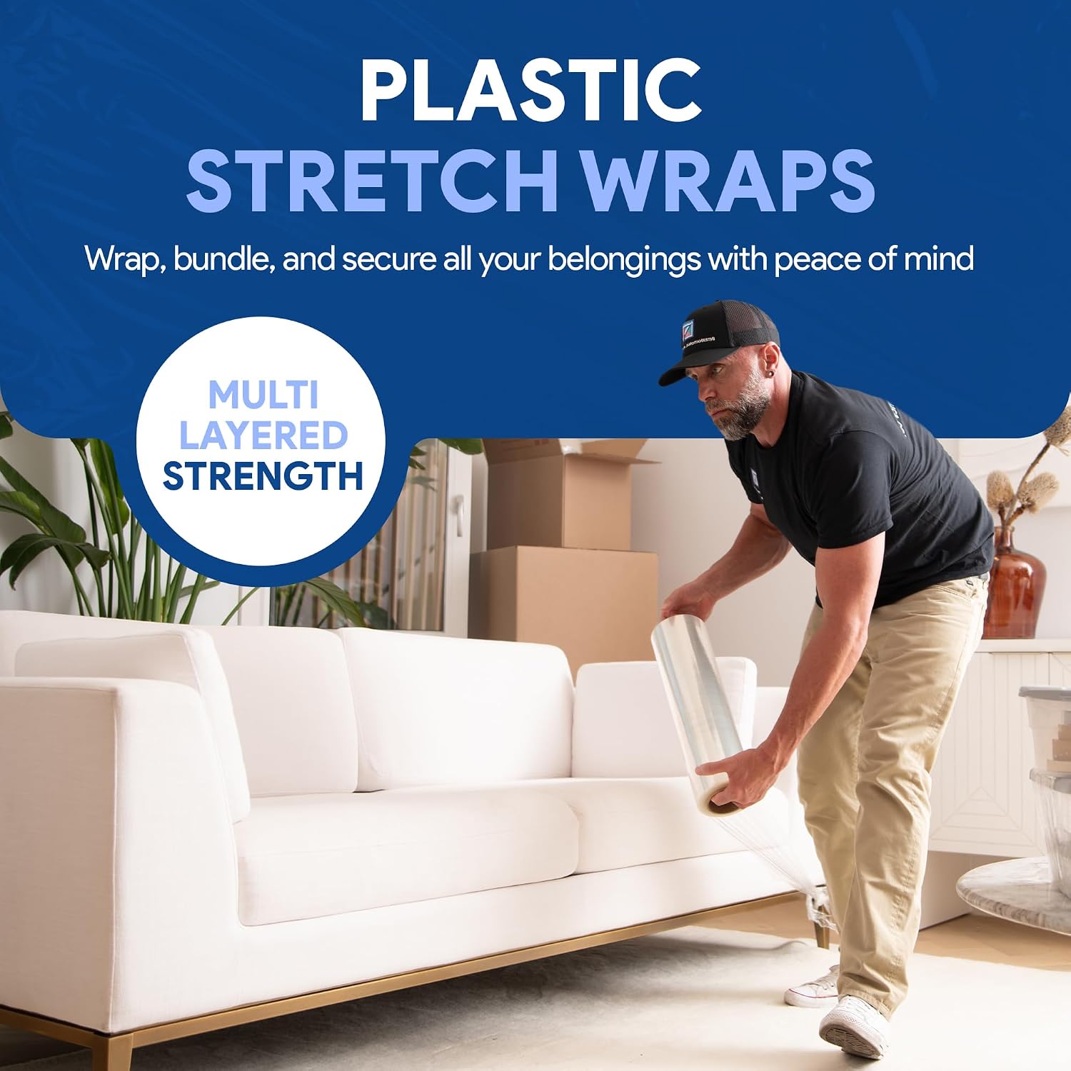 Detalle 2 de International Plastics Co. CLN Stretch Film, 18 in x 1,200 ft, 500% Stretch