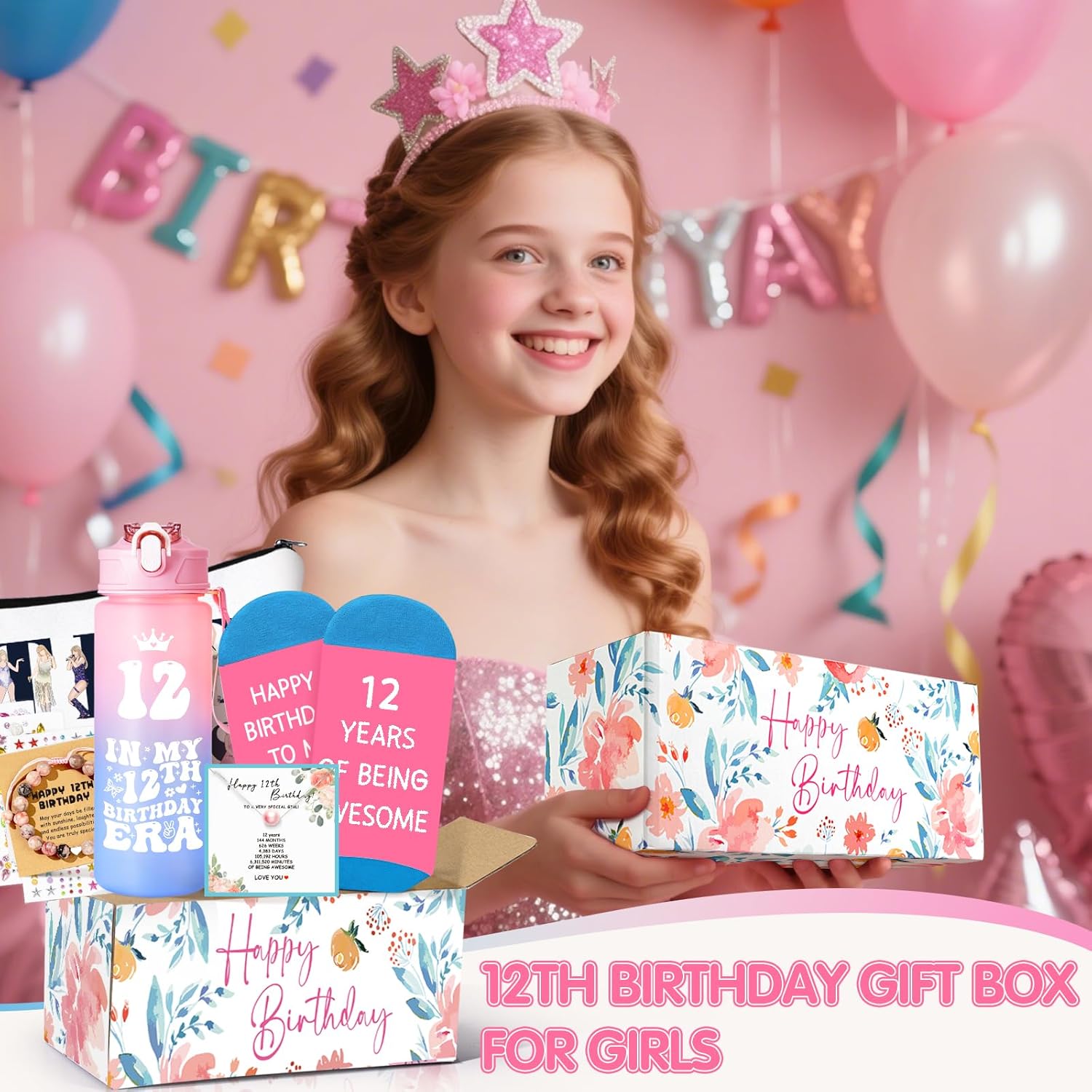 Thumbnail 6 de Frerdui 12th Birthday Gift Set for Girls: 25oz Water Bottle, Jewellery & DIY Art