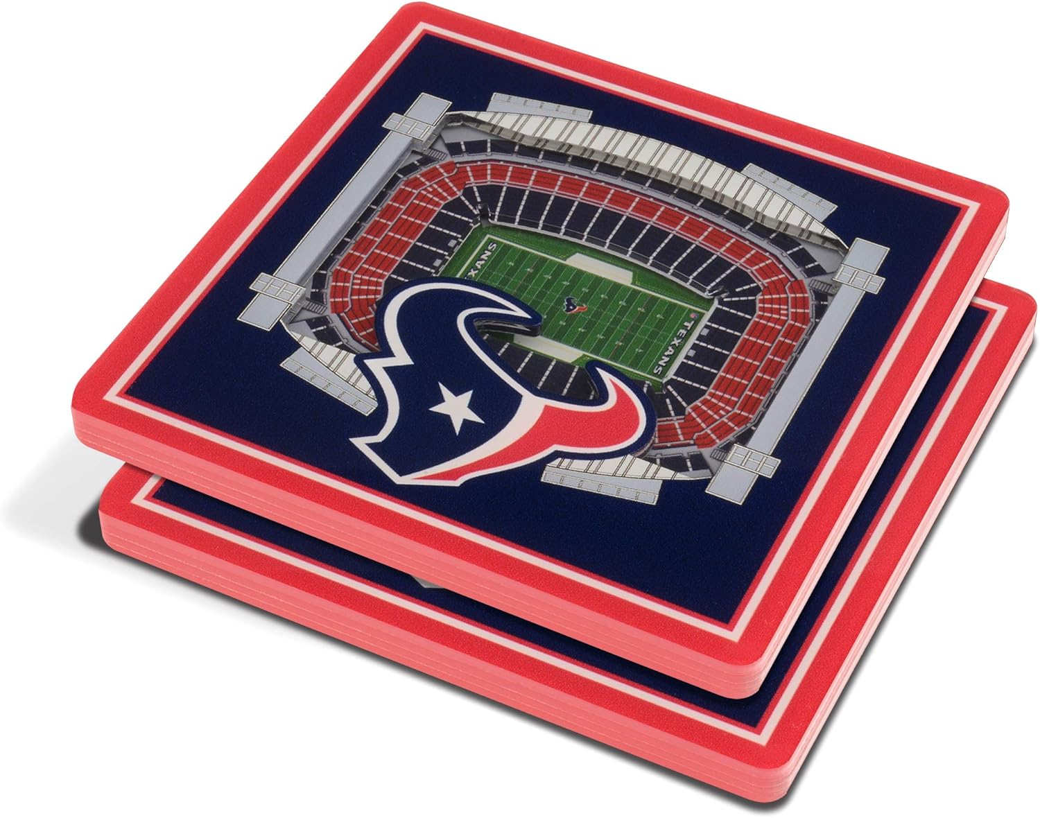 Detalle 2 de YouTheFan NFL Indianapolis Colts 3D StadiumView Coasters (Lucas Oil Stadium) — 4" x 4" 3D acrylic drink coasters