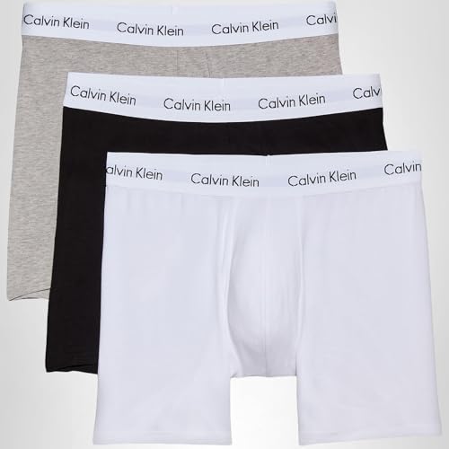 Thumbnail 7 de Calvin Klein Men's 3 Pack Cotton Stretch Boxer Briefs – White/Grey/Black (Large)