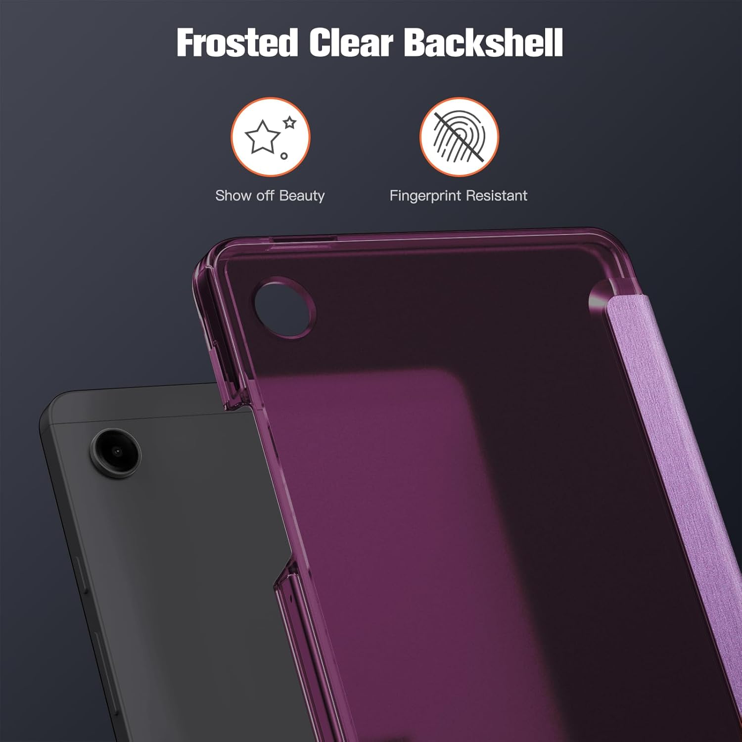Thumbnail 4 de FINTIE Case for Samsung Galaxy Tab A11 8.7" / A9 8.7" (2023‑2025) - Ultra Thin Protective Case with Translucent Back, Dark Purple