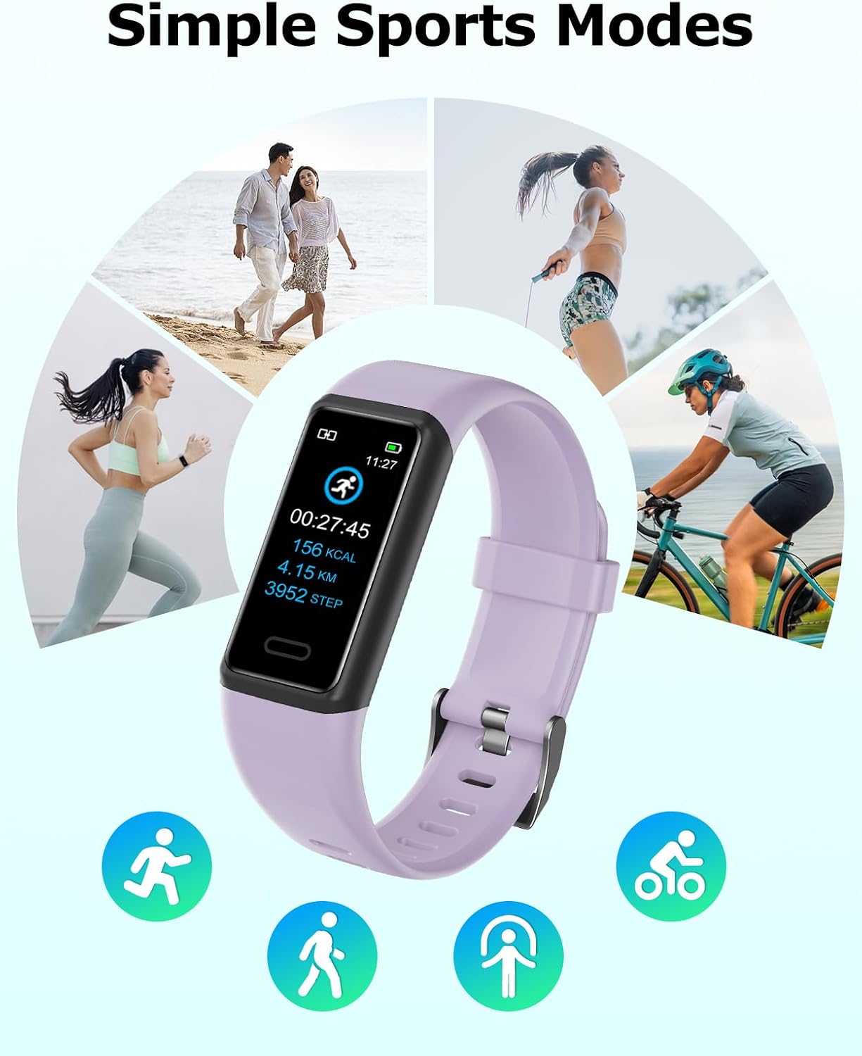 Detalle de Cloudpoem Fitness Watch with Heart Rate and Sleep Monitoring