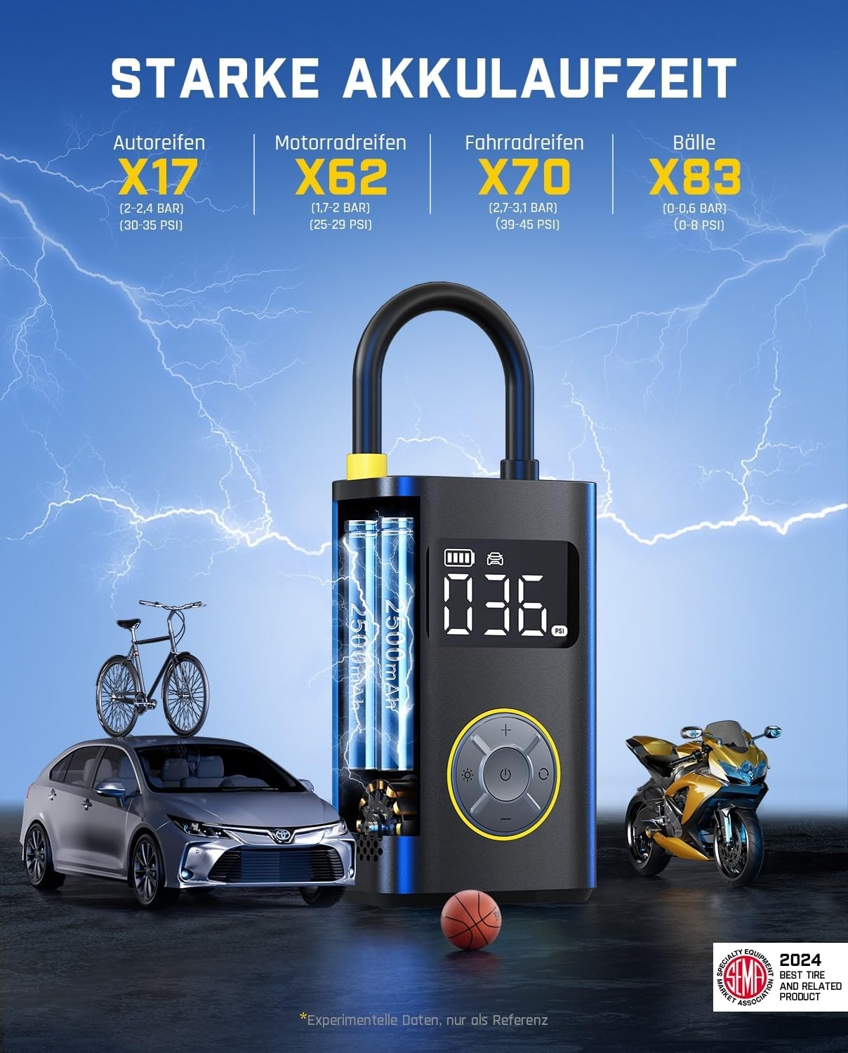 Detalle de Fanttik X9 Pro elektronische Luftpumpe 10,3 BAR