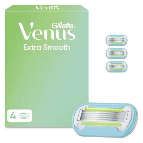 Detalle de Gillette Venus Extra Smooth Razor Blade Refills (Pack of 4) – 5- blades for a super close shave