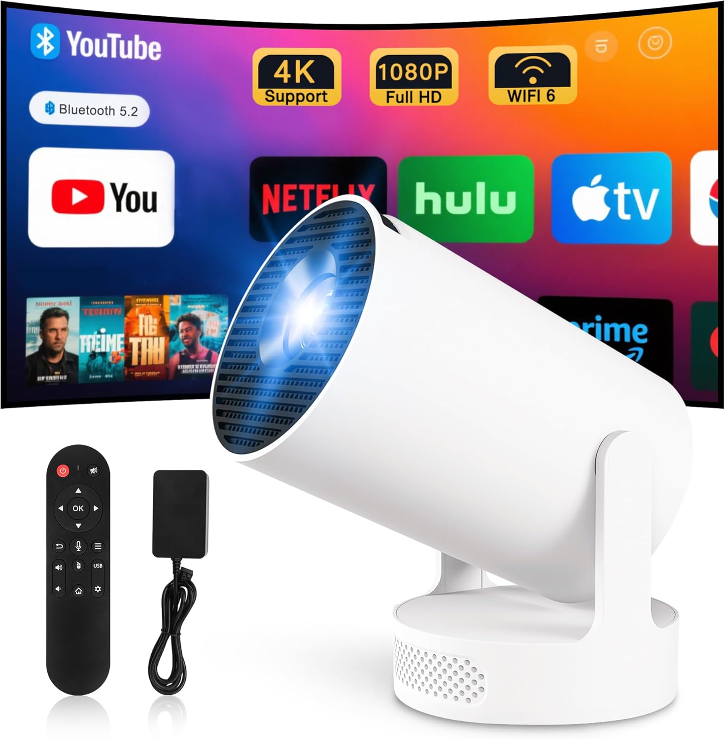 Detalle de Mini Projector 10000L 4K portable WiFi