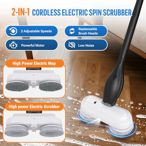 Thumbnail 1 de LifeBasis 2-in-1 Electric Spin Mop & Scrubber with 800ml Tank — Versatile Cleaning for All Floors