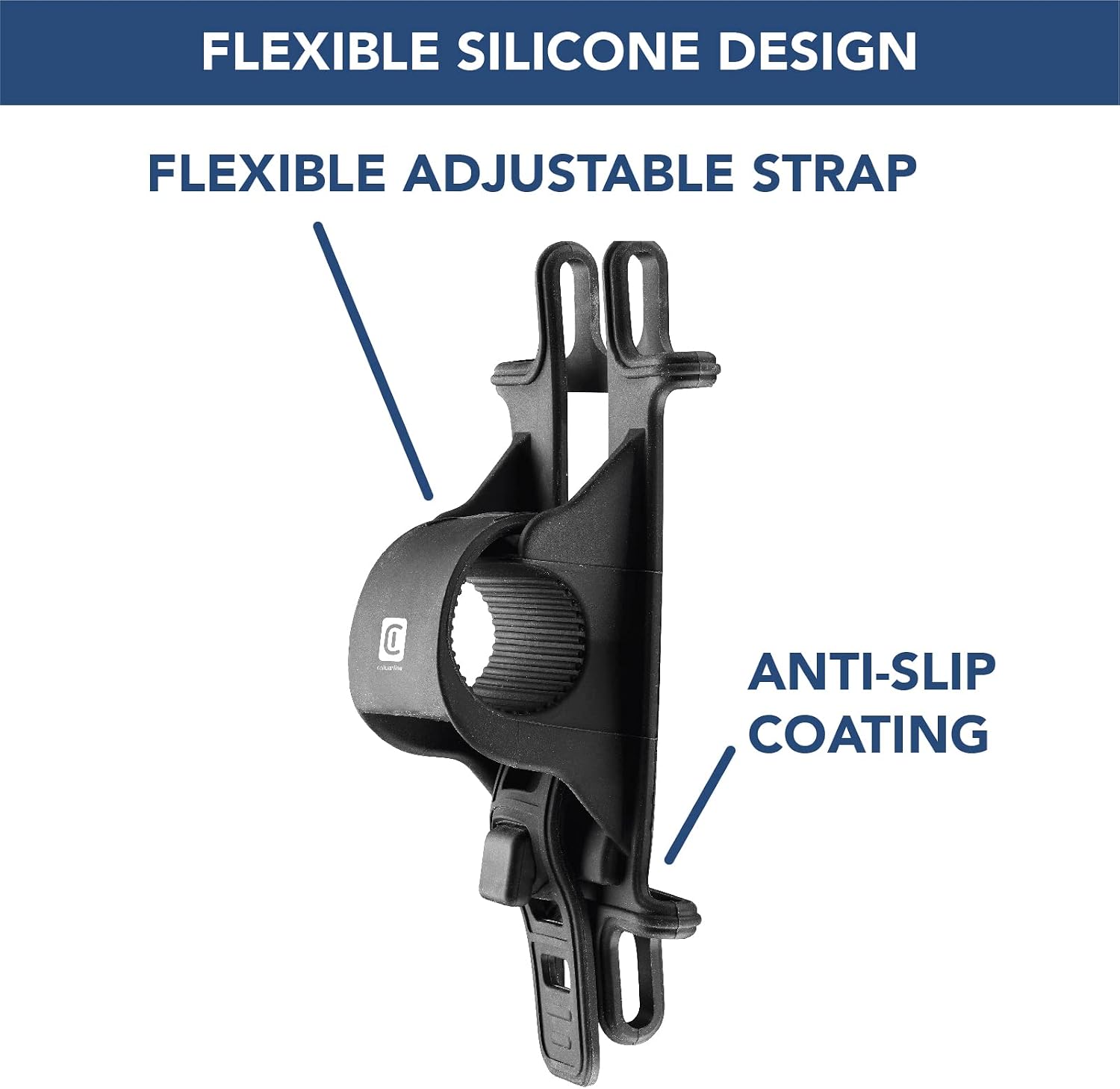Detalle 1 de cellularline | Rider - Universal | Soporte Silicona para Bicicleta