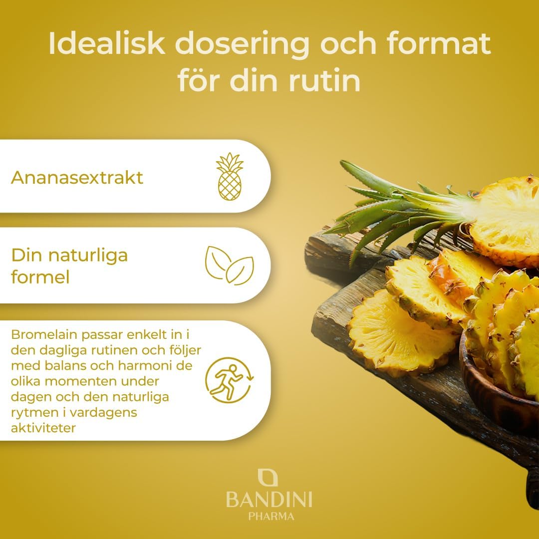 Detalle de BANDINI Bromelain 5000 GDU/g, magsaftresistenta tabletter, 200 st