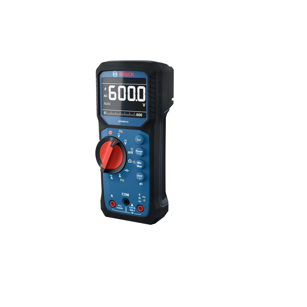 Detalle de Bosch GDM 600-15 True RMS Professional Digital Multimeter, IP65, Inverted LCD