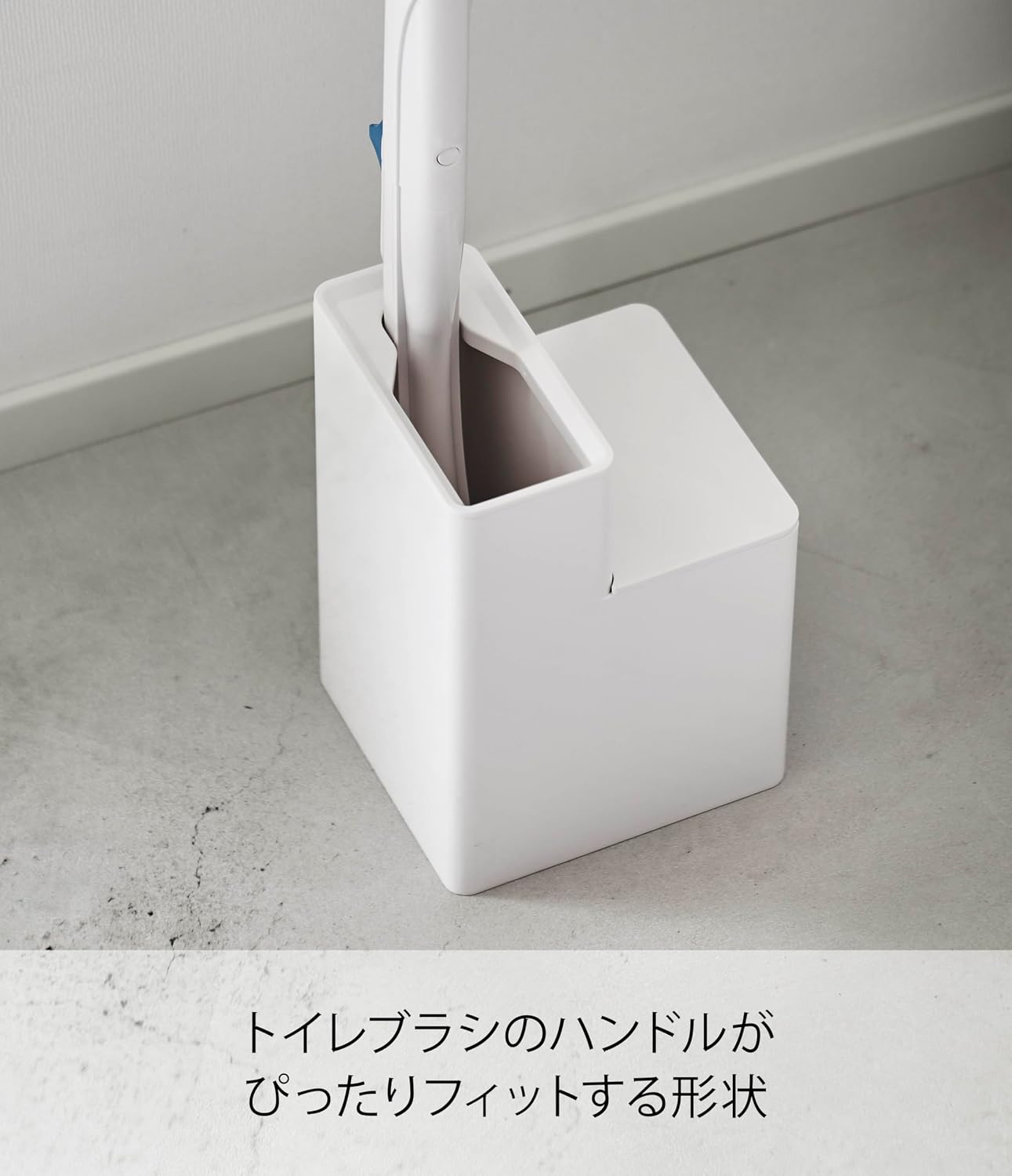 Thumbnail 2 de 山崎実業 tower 5722 替えブラシ収納付き流せるトイレブラシスタンド ホワイト・約W11×D12×H17cm