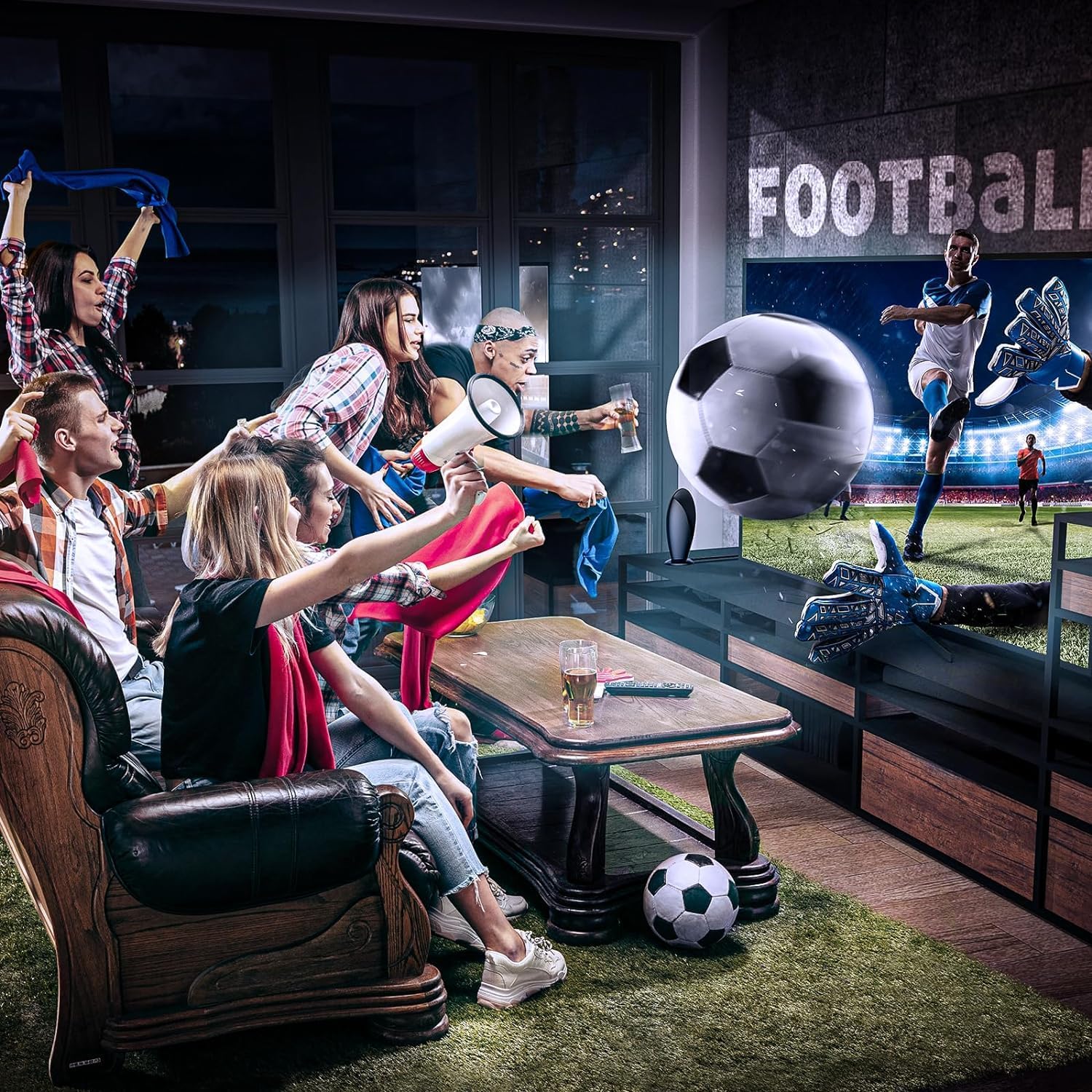 Thumbnail 4 de Digital Indoor TV Aerial for Smart TV with 18Ft HD Cable (Black) – 650+ Miles Range