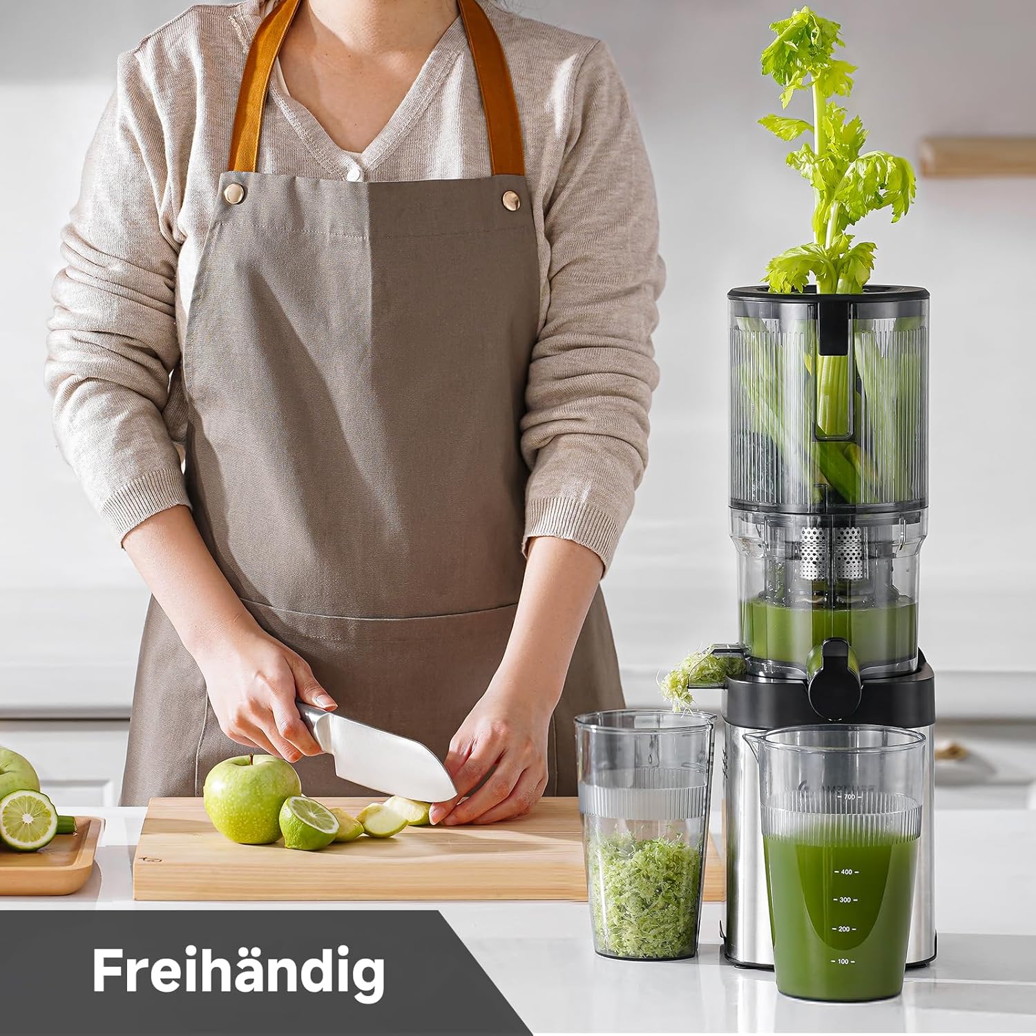 Detalle 2 de AMZCHEF Entsafter Slow Juicer 136 mm