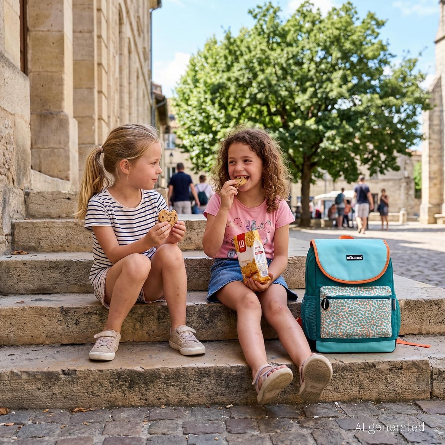 Detalle 2 de LES DÉGLINGOS Cartable/Sac à dos Rabat Enfant – Berlingos le Koala Mixte, Bleu - 38 cm