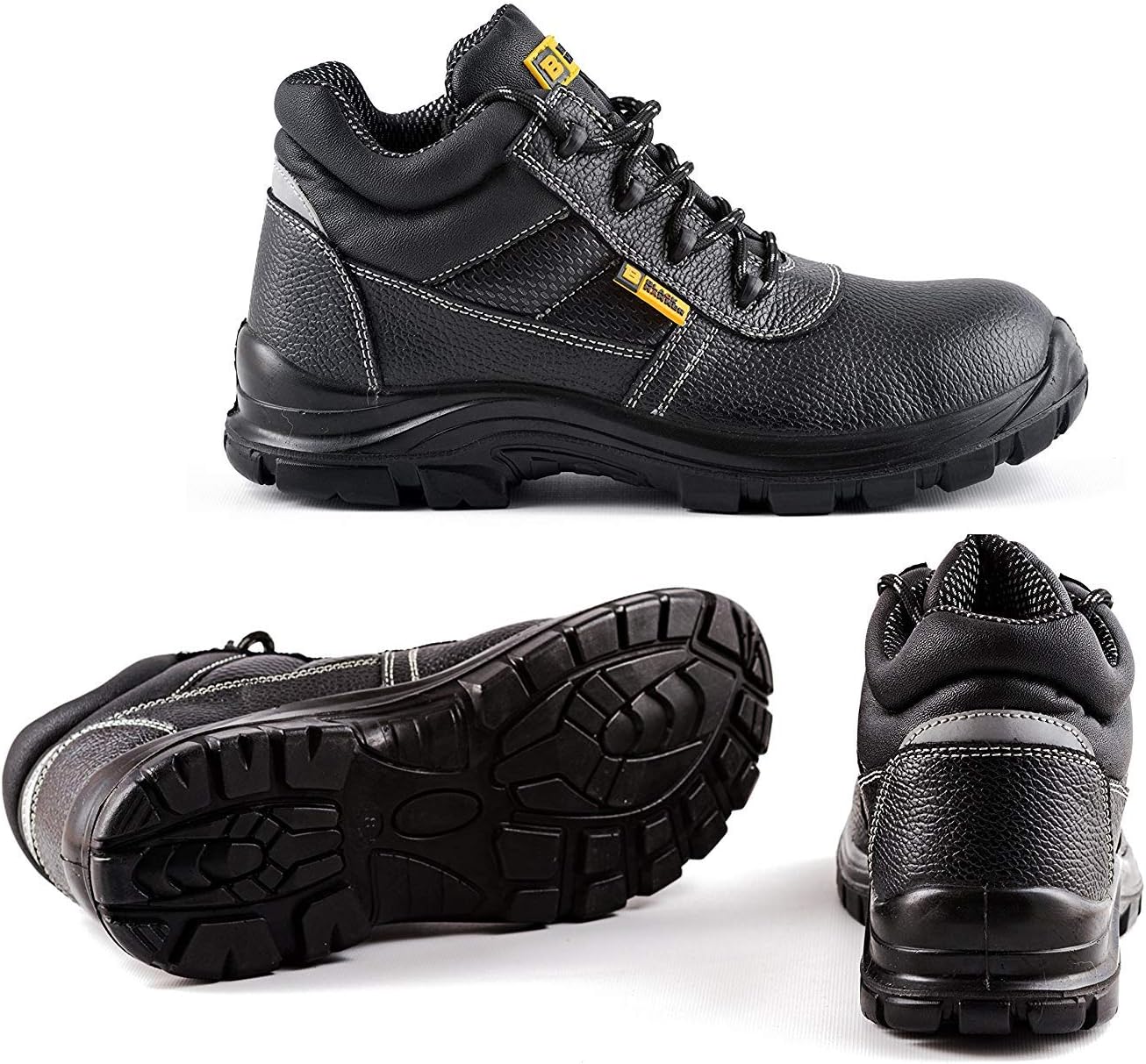 Detalle de BLACK HAMMER Sicherheitsstiefel Herren – Wasserdicht, S3 SRC mit Stahlkappe