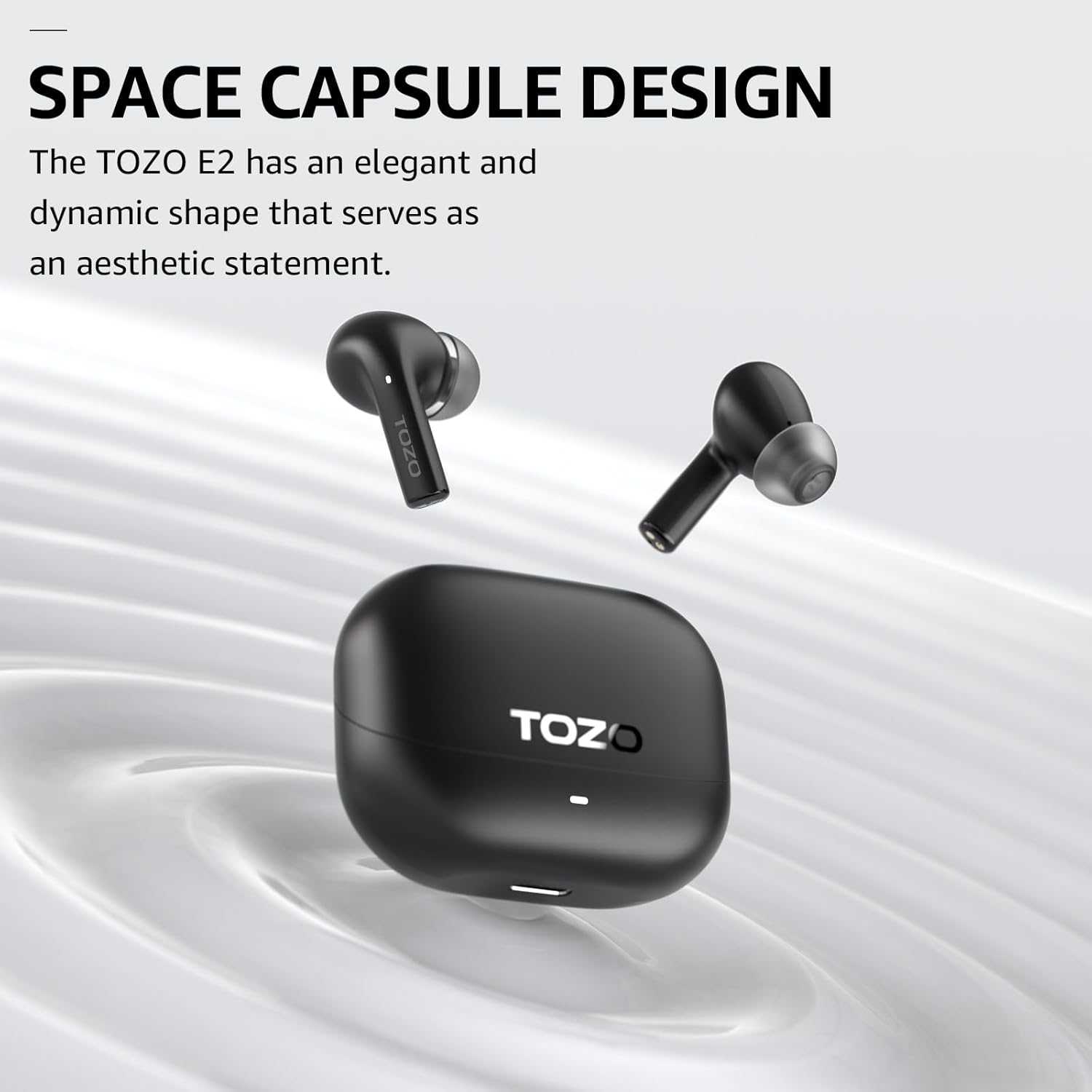 Detalle 2 de TOZO E2: cuffie Bluetooth 5.3 con driver da 10 mm, 32 EQ e autonomia fino a 30 ore