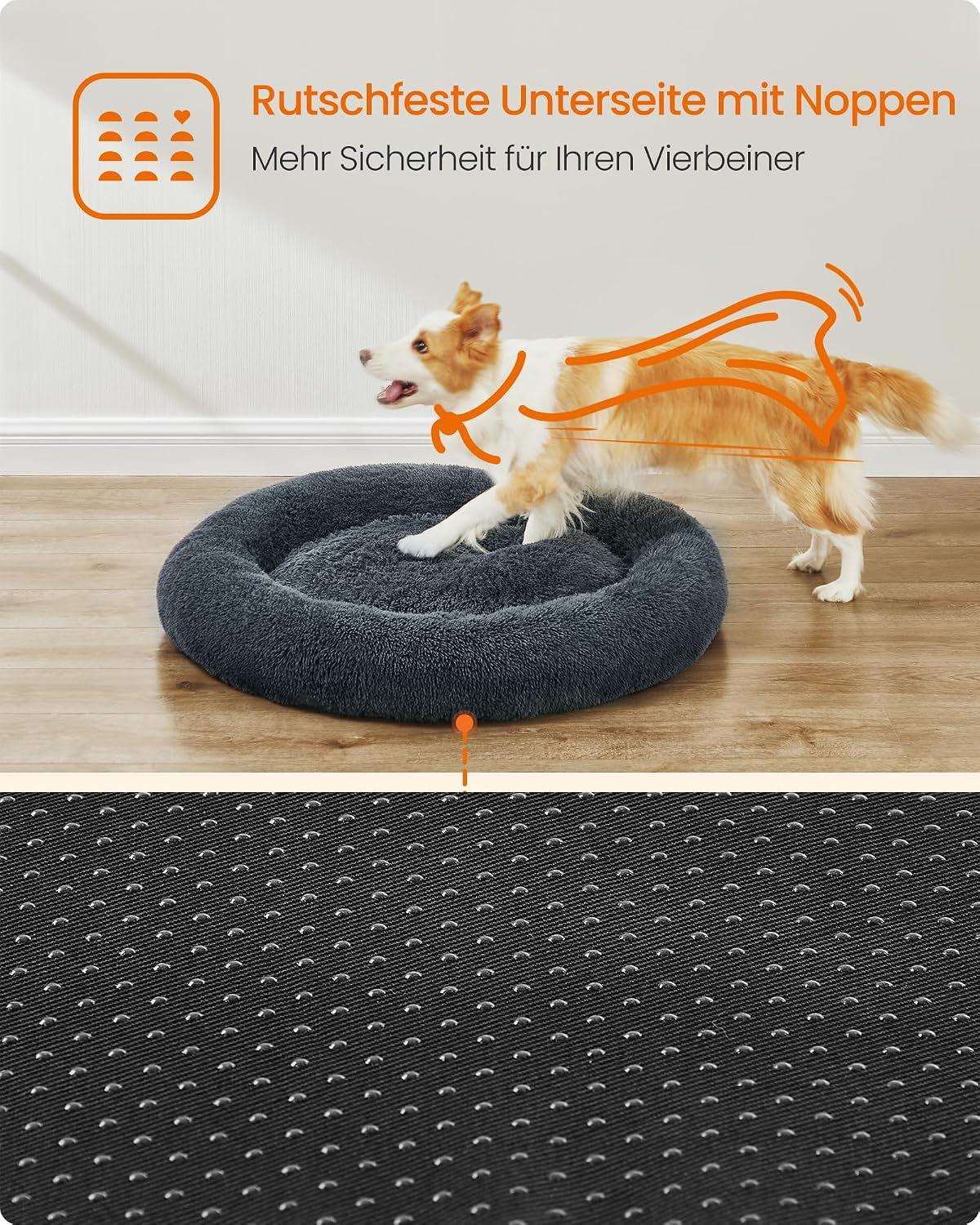 Detalle 2 de Feandrea Hundebett Donut 90 cm dunkelgrau