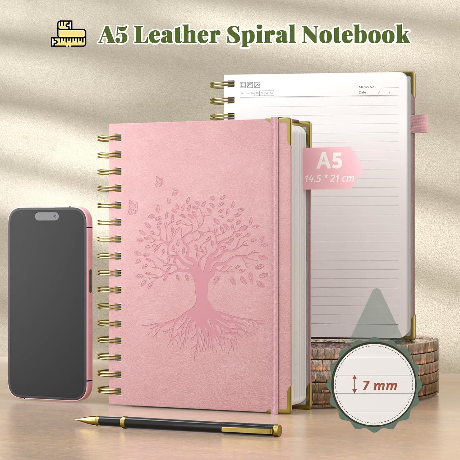 Detalle 2 de Smarpau A5 notebook, 240 pages spiral