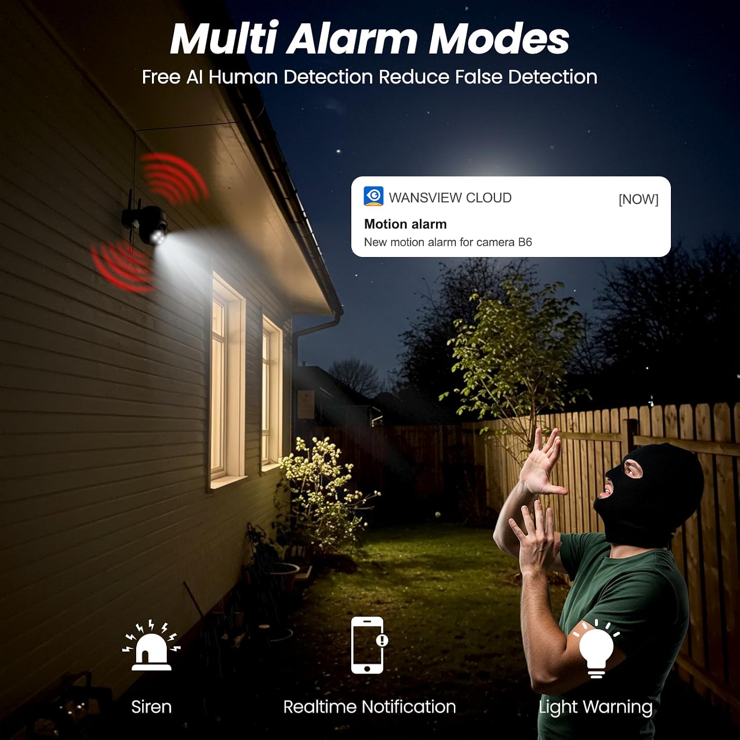 Thumbnail 5 de Cinnado B6 2K Solar Wireless Security Camera