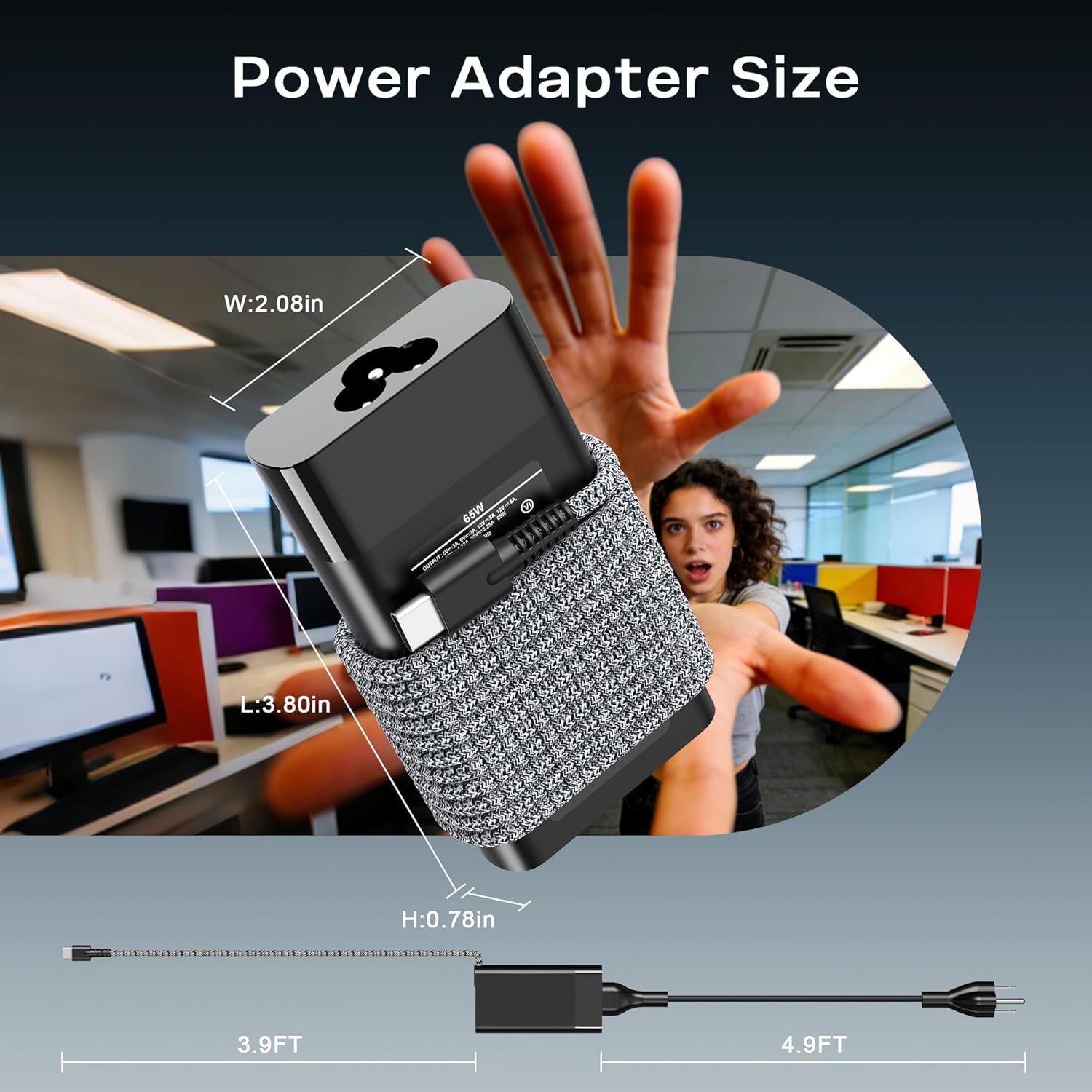 Thumbnail 3 de WZXHU New Slim 65W USB C Laptop Charger